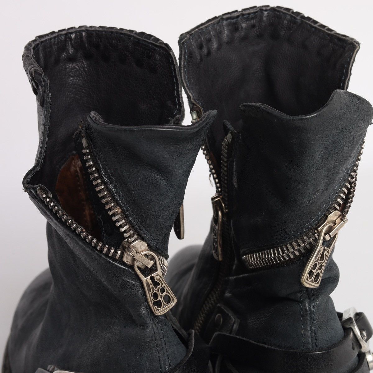 A.S.98 A.S.98 Airstep As98 Avantgarde Leather Zip Boots Shoes Grey Size US 7 / IT 37 - 9 Thumbnail