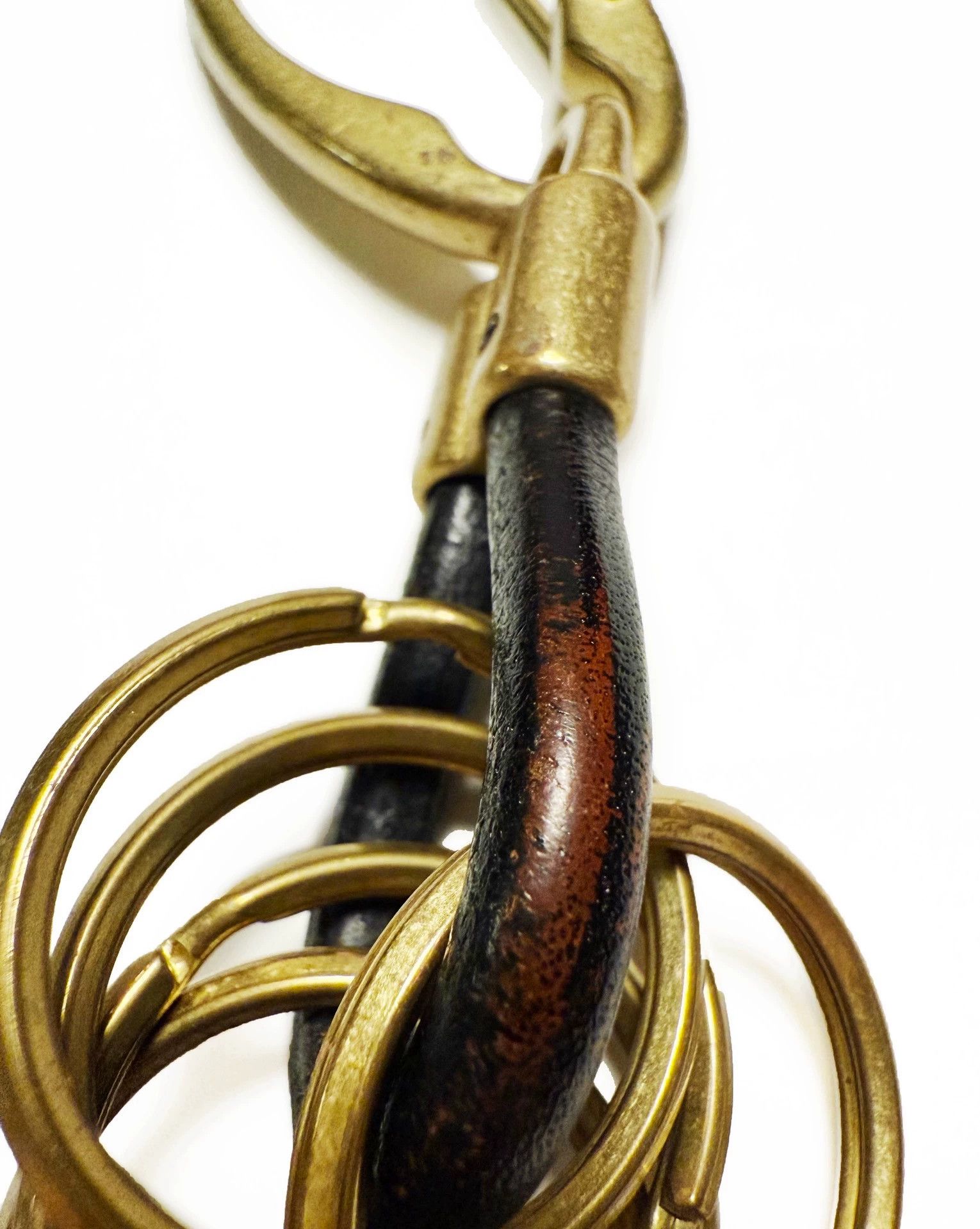 Yohji Yamamoto Yohji Yamamoto Pour Homme Brass Keychain Horween Leather 5 Size ONE SIZE - 9 Thumbnail