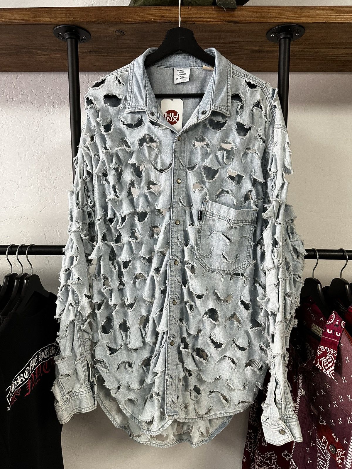 Vetements Levi's x Vetements Cut-Out Denim Shirt | Grailed