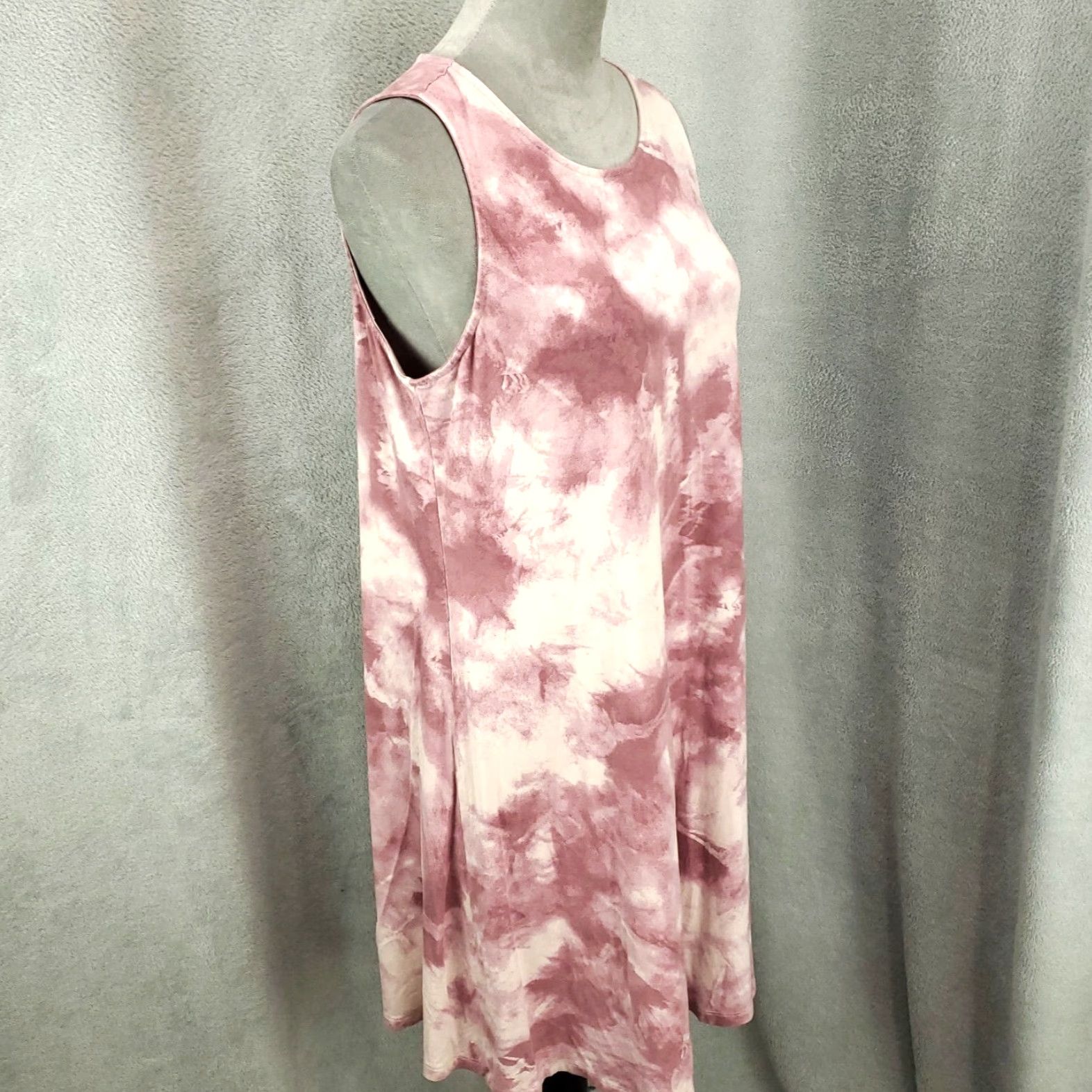 Old Navy Old Navy Dress Tank Womens Large L Mauve Pink White Tie Dye Stretch Pullover Sleeveless Knit Casual Beach Bohemian Colorful Knee Length Shirt Womens Size L / US 10 / IT 46 - 2 Thumbnail