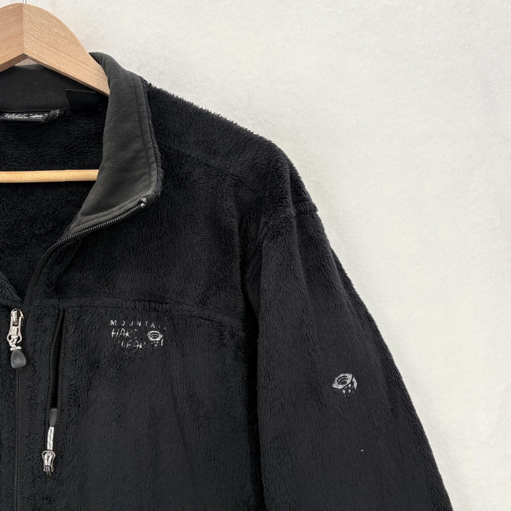 Mountain Hardwear VINTAGE Mountain Hardwear Womens XL Pyxis Tech Jacket Black Plush Zip Fleece Camp Trail Size XL / US 12-14 / IT 48-50 - 2 Thumbnail
