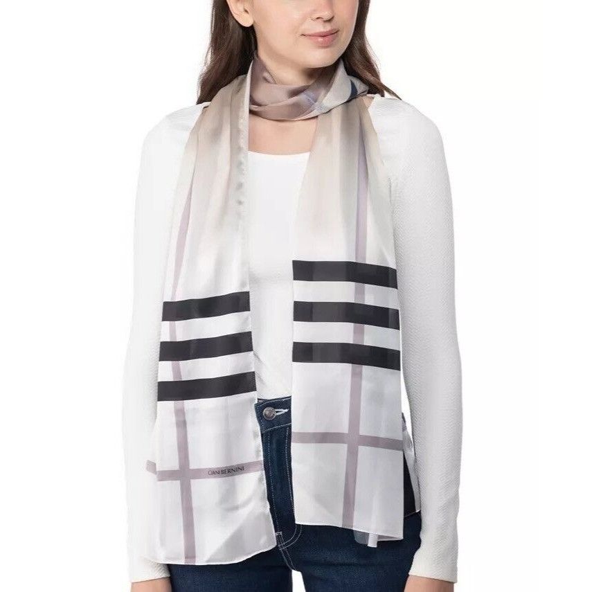 Giani Bernini Giani Bernini Ombré Plaid Oblong Scarf, OS, Black/Neutral Size ONE SIZE - 2 Thumbnail