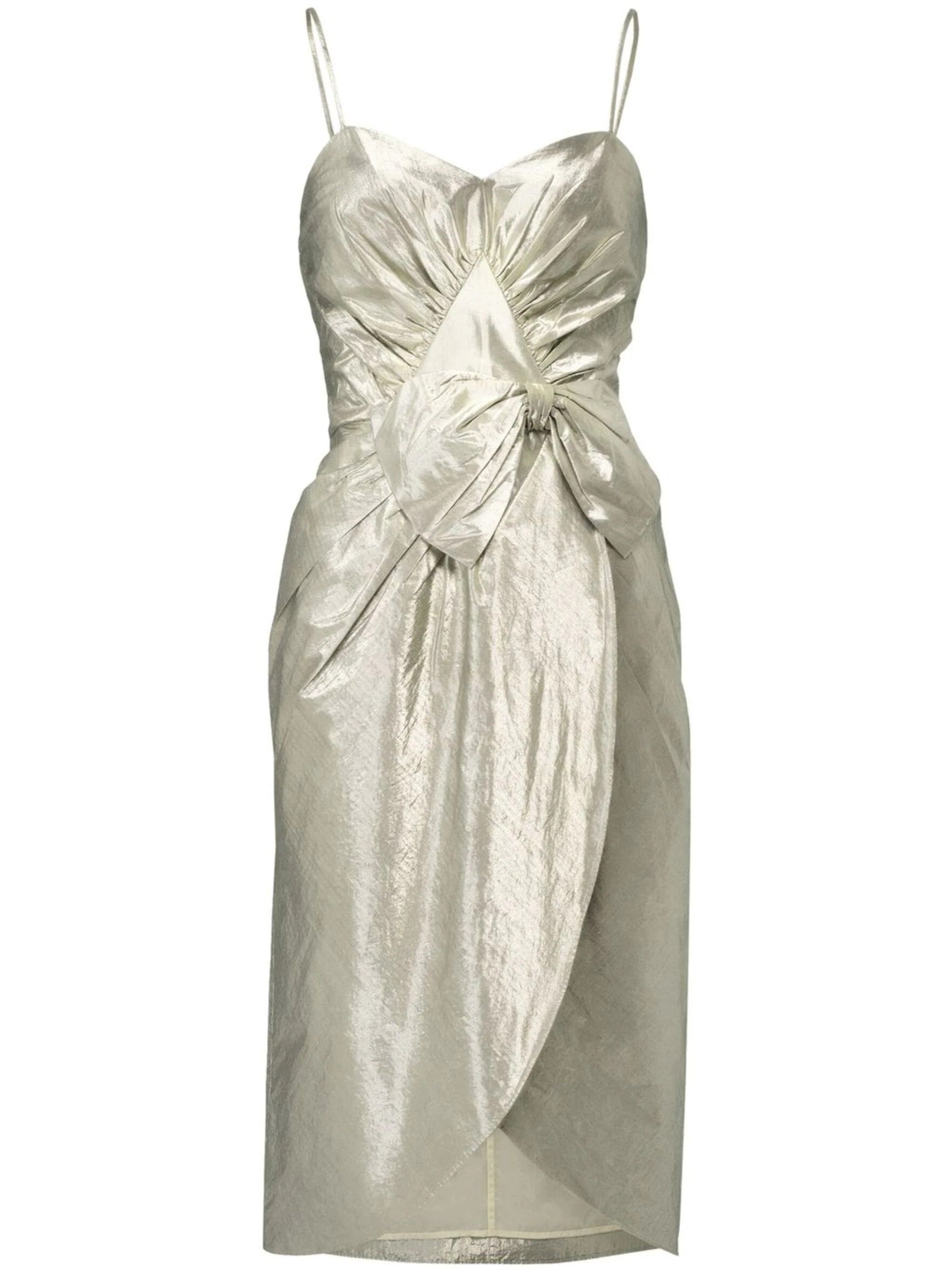 image of Maison Margiela O1W1Db10324 Midi Dress In Silver, Women's (Size Small)