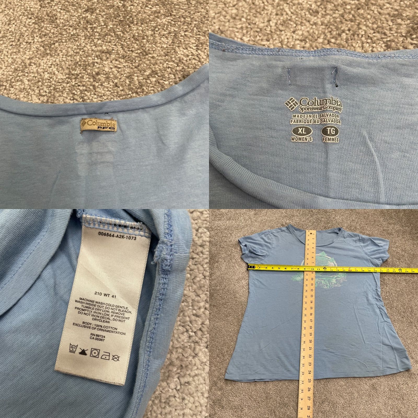 Vintage Columbia T-Shirt Women XL Blue Round Neck Short Sleeve Casual Tee Outdoor Classic Size XL / US 12-14 / IT 48-50 - 8 Thumbnail