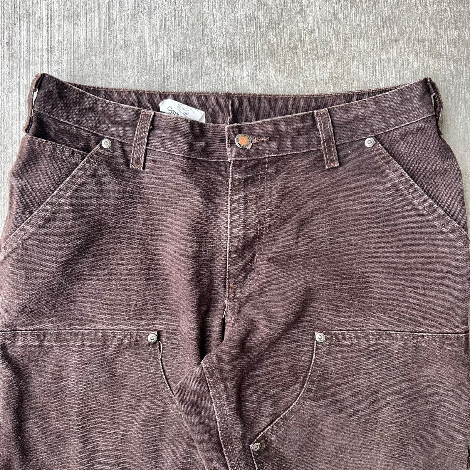 Carhartt × Vintage Carhartt brown WOMENS double knee work wear carpenter pants Size US 31 - 3 Thumbnail