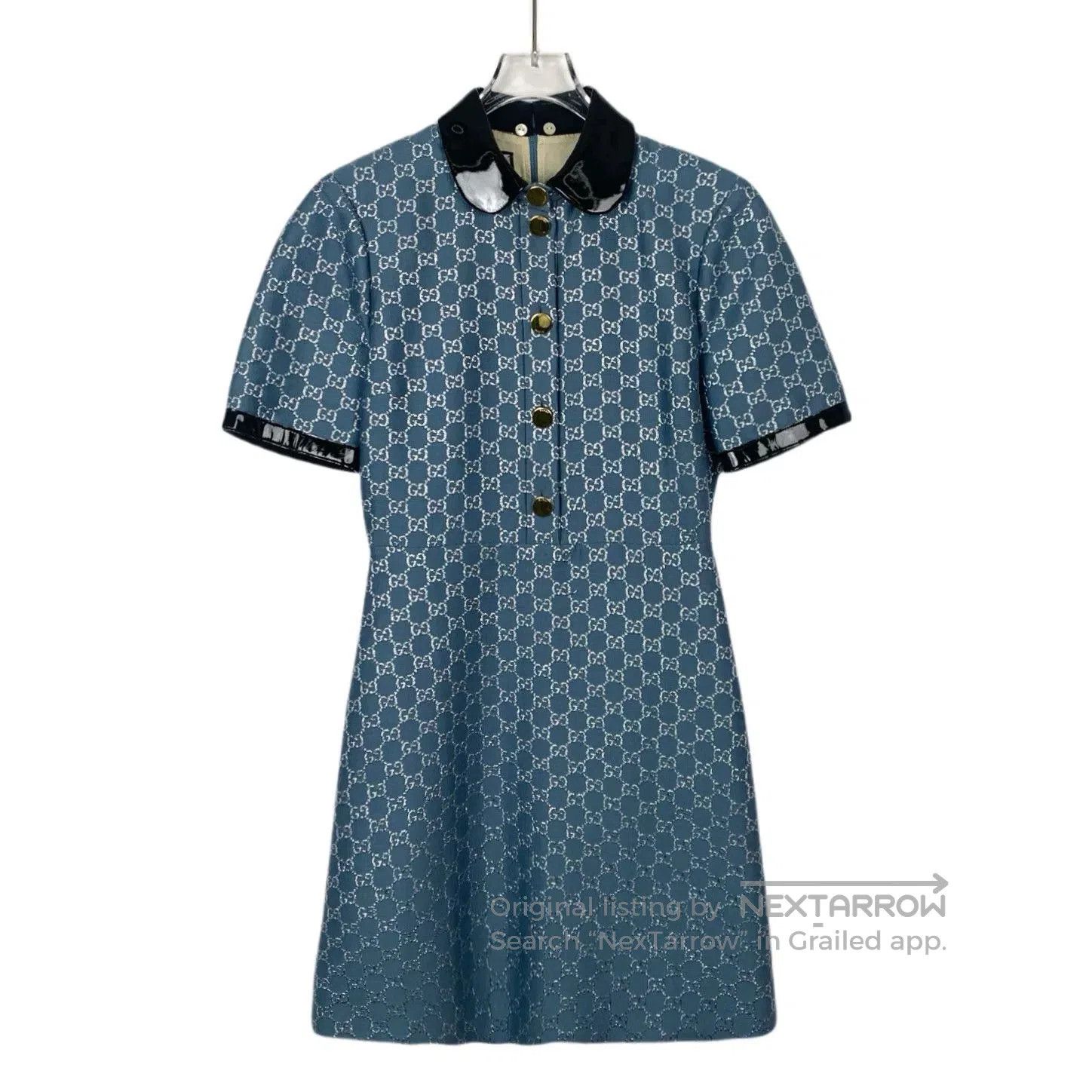 Gucci Gucci Blue Logo Print Short. Size US XS / EU 42 / 0 - 1 Thumbnail