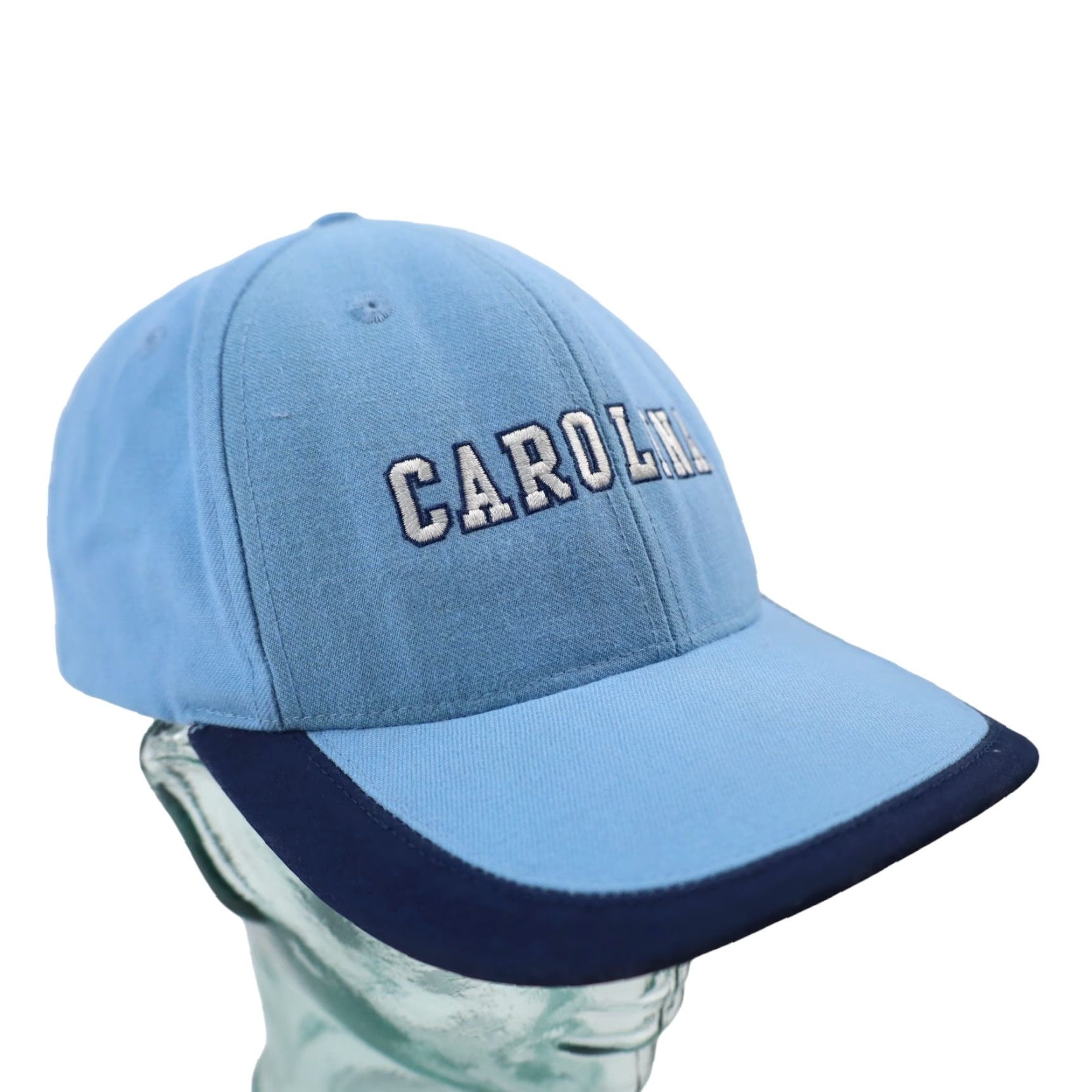 Nike VINTAGE Nike North Carolina Tar Heels Strap Back Hat Blue Men One Size Wearing 90s Size ONE SIZE - 3 Thumbnail