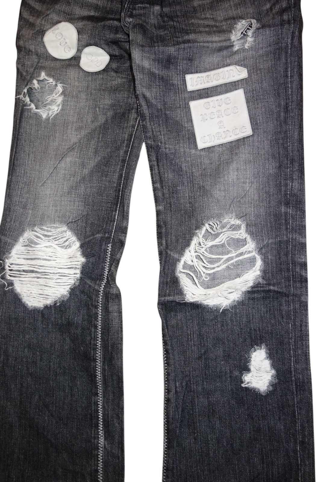 Number (N)ine Nimber Nine AW04 “Given Peace a Chance” Patchwork Denim Size US 36 / EU 52 - 5 Thumbnail