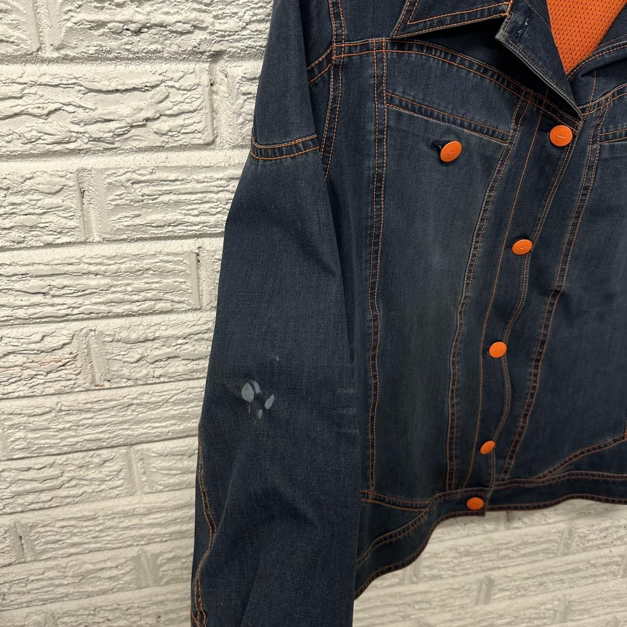 Nike Y2K Nike Women’s Button Denim Jacket Center Swoosh Large Size L / US 10 / IT 46 - 6 Thumbnail