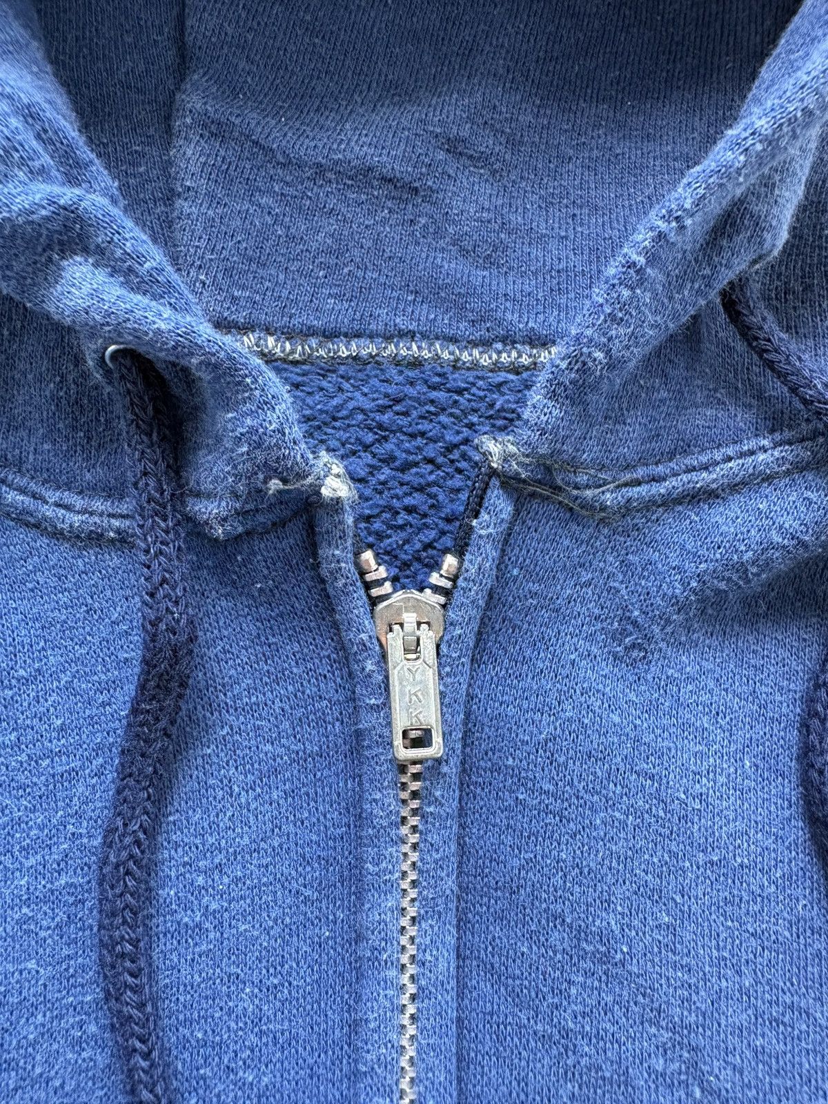 Vintage Vintage 80s Faded Blue Zip Up Hoodie Boxy Fit Size US M / EU 48-50 / 2 - 3 Thumbnail