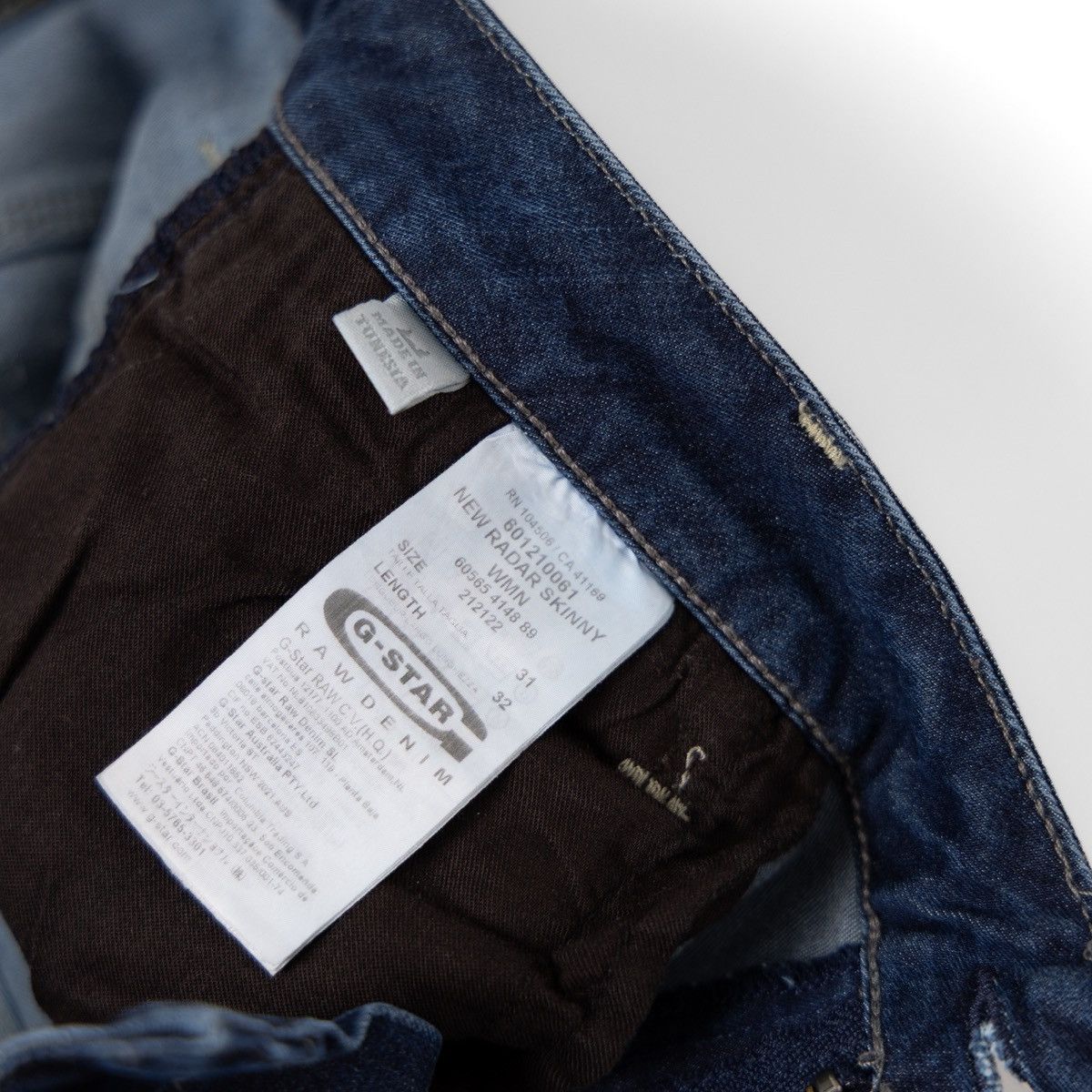 G-Star G-Star Raw New Radar Skinny Womens Blue Jeans Low Rise Size 30" / US 8 / IT 44 - 7 Thumbnail