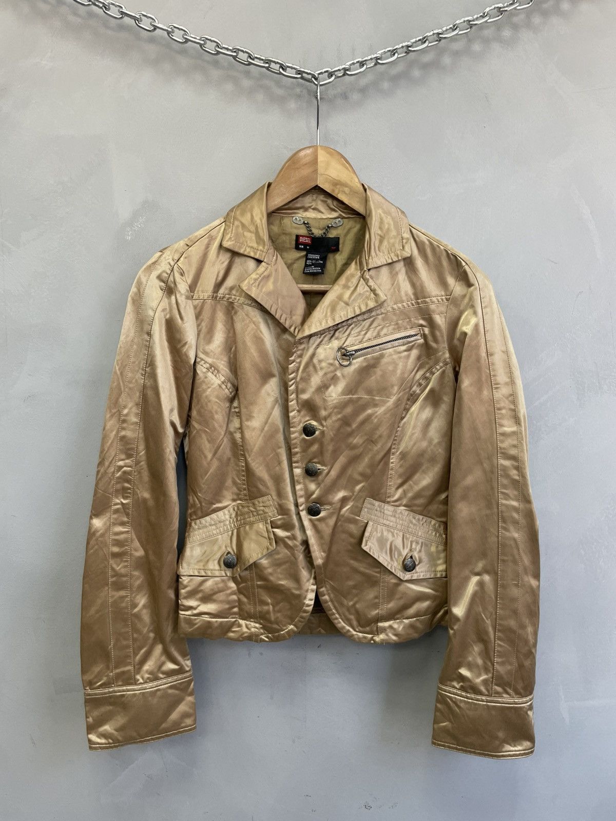 Diesel Diesel gold slim fit jacket blazer avant garde 2000s style Size M / US 6-8 / IT 42-44 - 1 Thumbnail