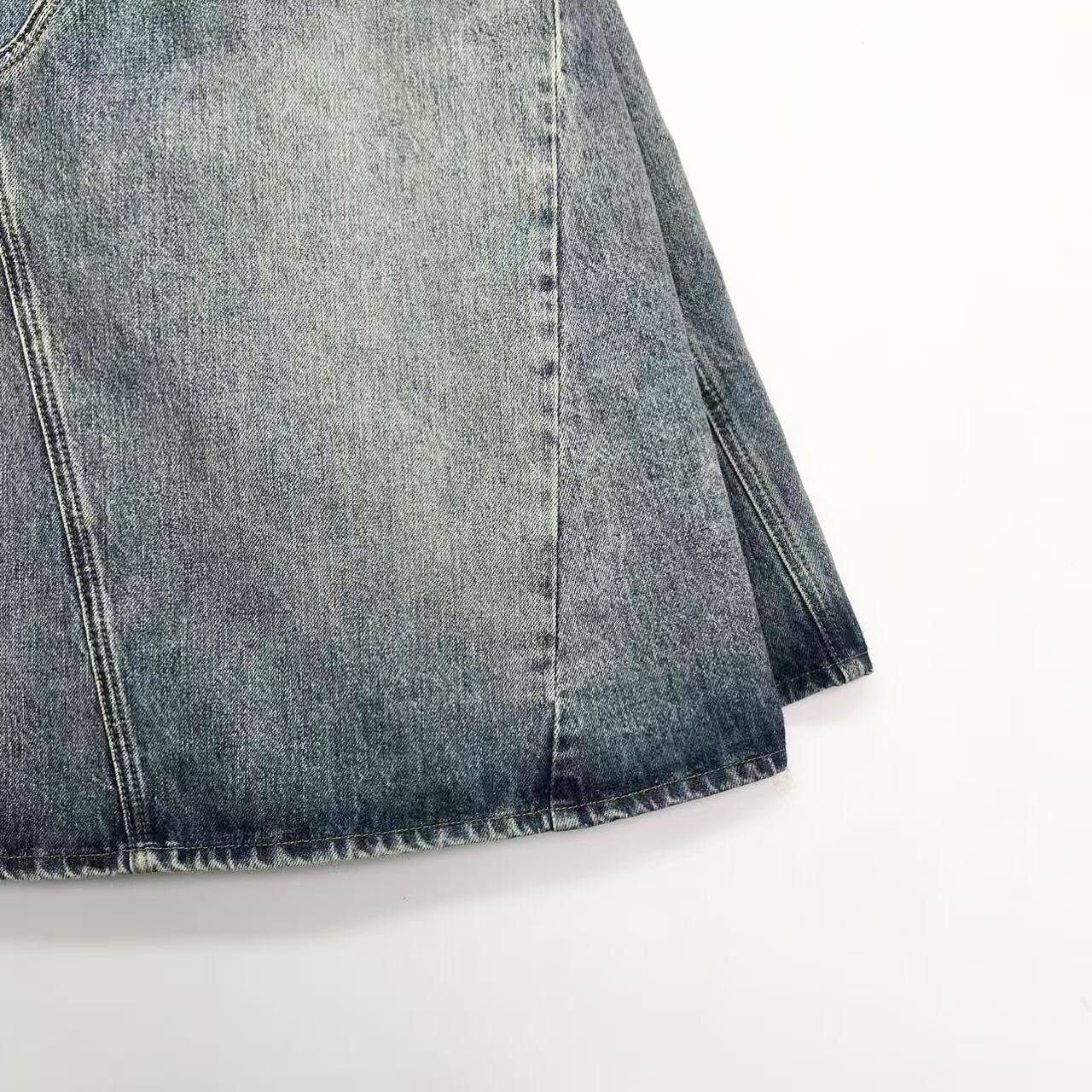 Loewe Loewe Irregular Denim Skirt K26WX Size 24" / US 00 / IT 34 - 4 Thumbnail