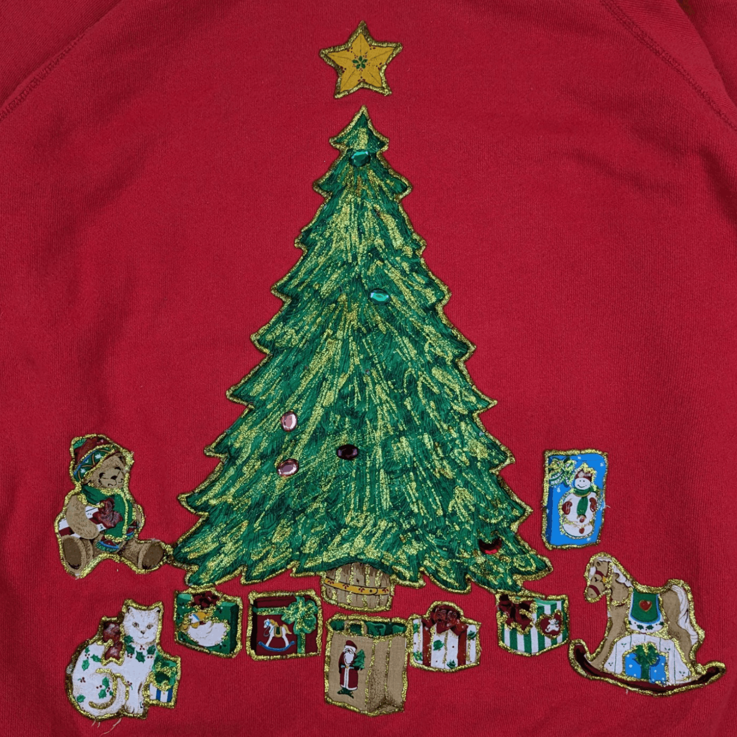 Hanes Vintage 90's HANES Christmas Tree Merry Christmas Jumper Size L / US 10 / IT 46 - 5 Thumbnail