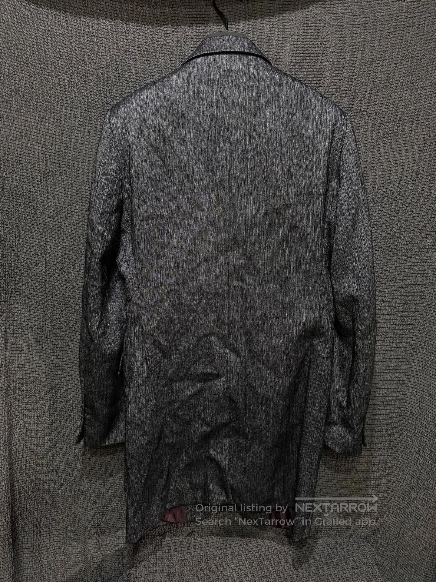 Schlussel vintage silk blend textured blazer with burgundy lining. Size US M / EU 48-50 / 2 - 2 Thumbnail