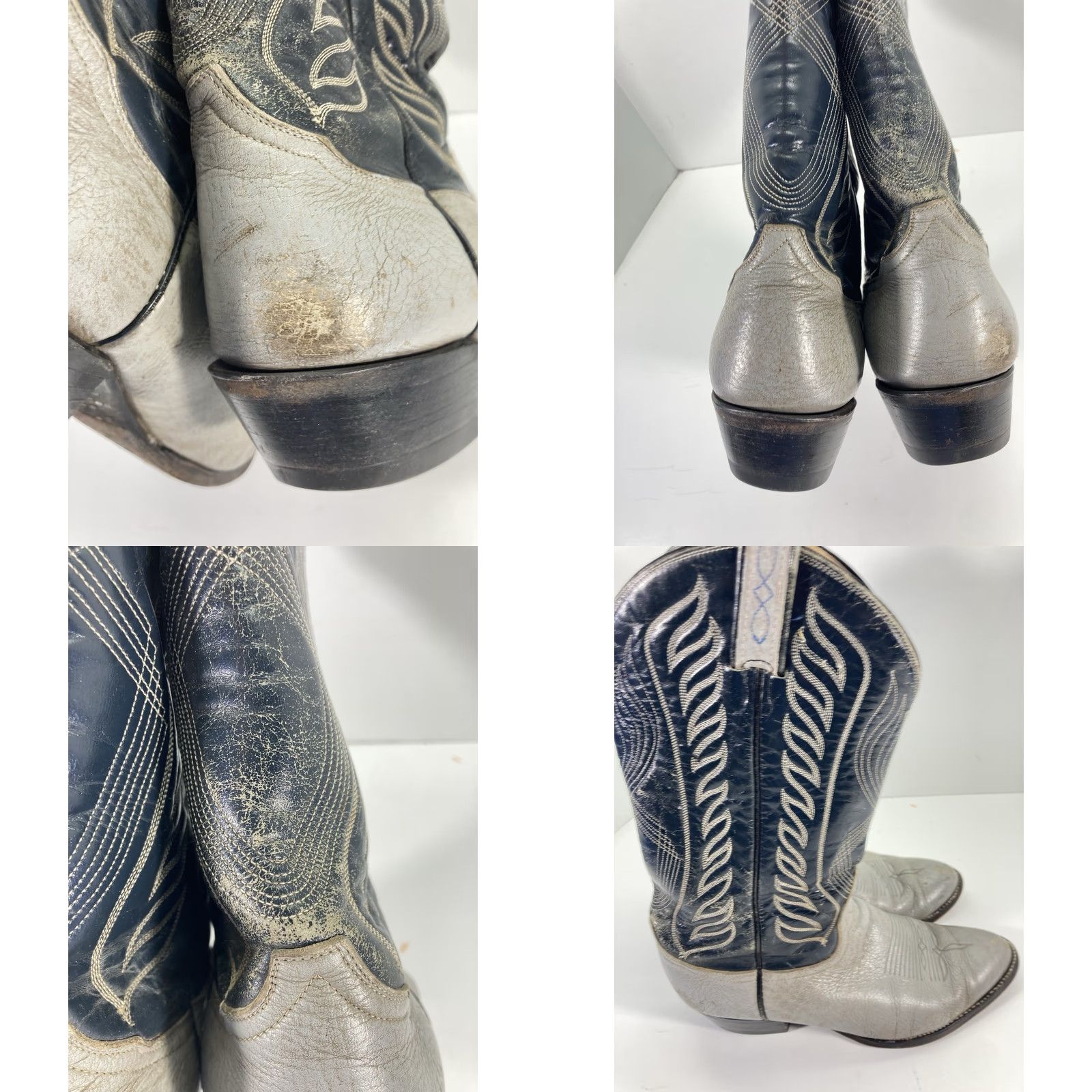 Tony Lama VINTAGE Tony Lama Antelope Boots Men 8.5 EE Gray Leather Western VTG 8056 Size US 9 / EU 42 - 10 Thumbnail