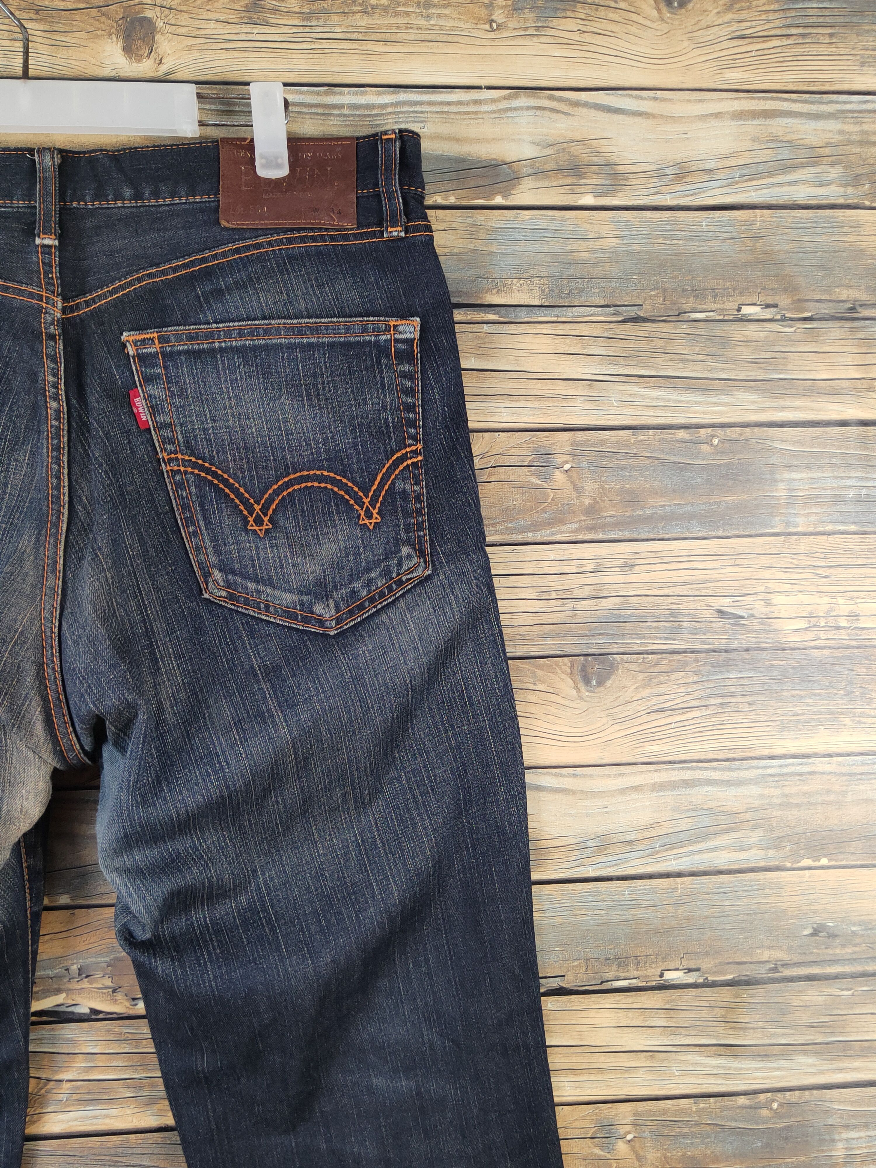 Edwin Edwin vintage Black Distressed Ripped denim Jeans #W1379 Size US 34 / EU 50 - 12 Thumbnail