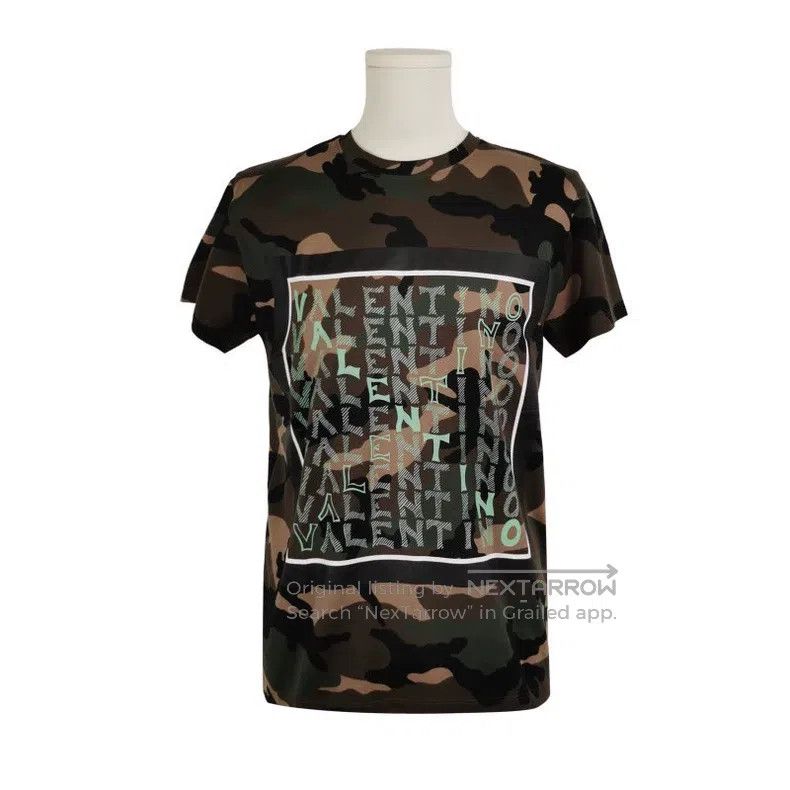 Valentino Valentino Cotton camouflage crew neck T-shirt Size US S / EU 44-46 / 1 - 1 Thumbnail
