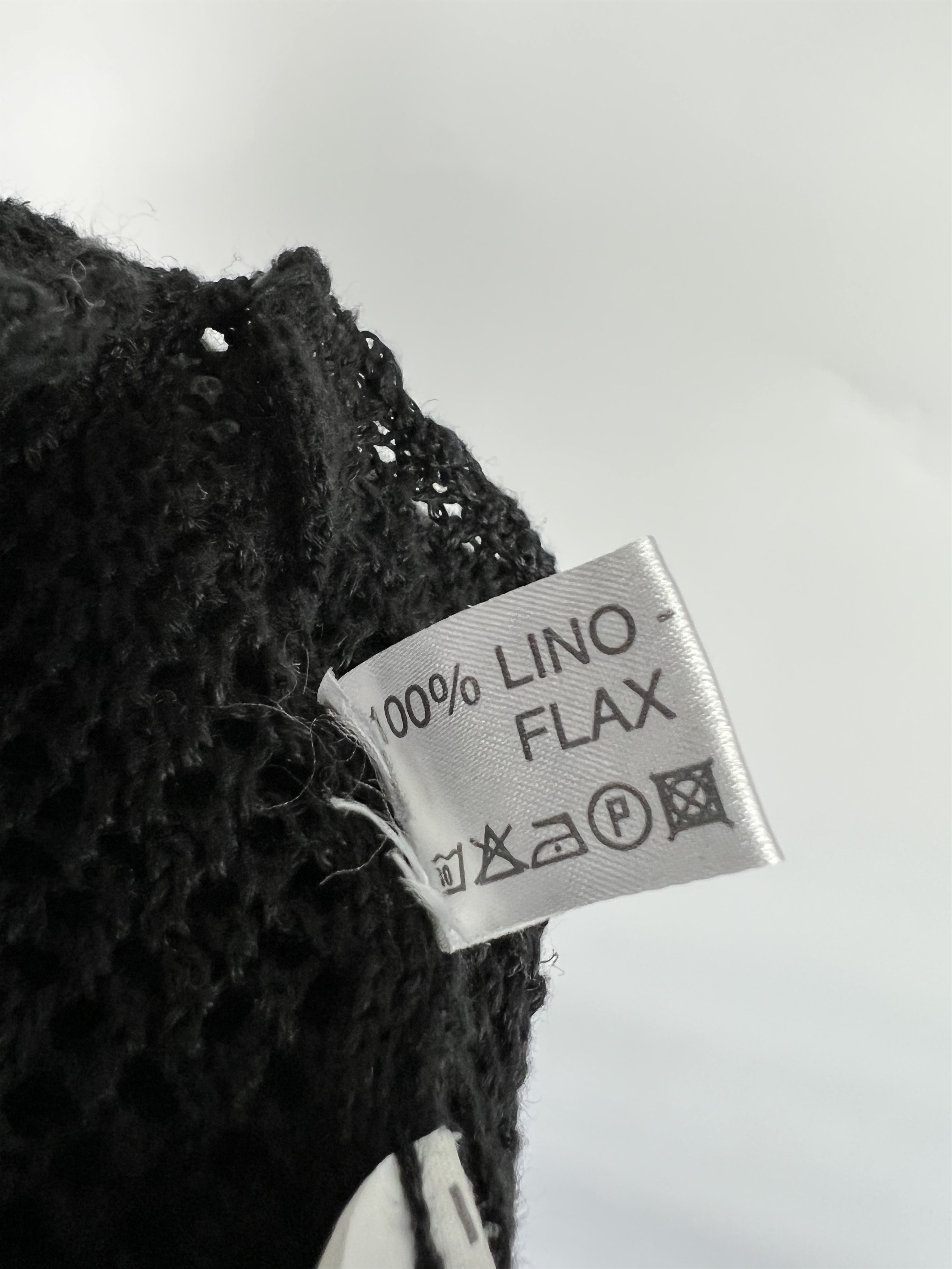 Other Falconeri Per Monn Black Linen Mesh Cardigan Size IT44/M Size M / US 6-8 / IT 42-44 - 9 Thumbnail