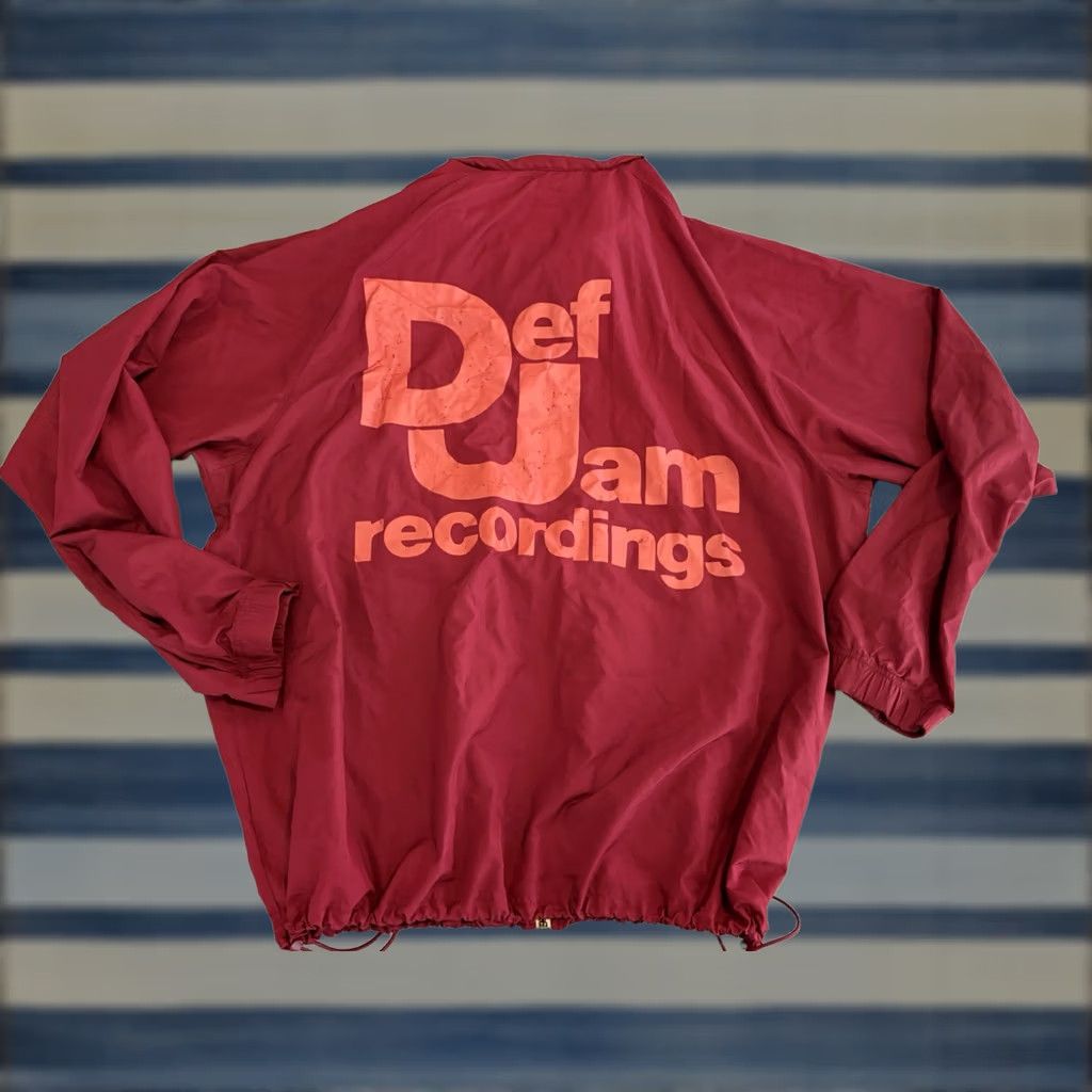 Adidas VINTAGE adidas x Def Jam Recordings DMC Red Windbreaker Jacket Mens 3XL Red Windbreaker 80s 90s Hip Hop Hooded Full Zip Collared Lightweight Size US XXL / EU 58 / 5 - 1 Thumbnail