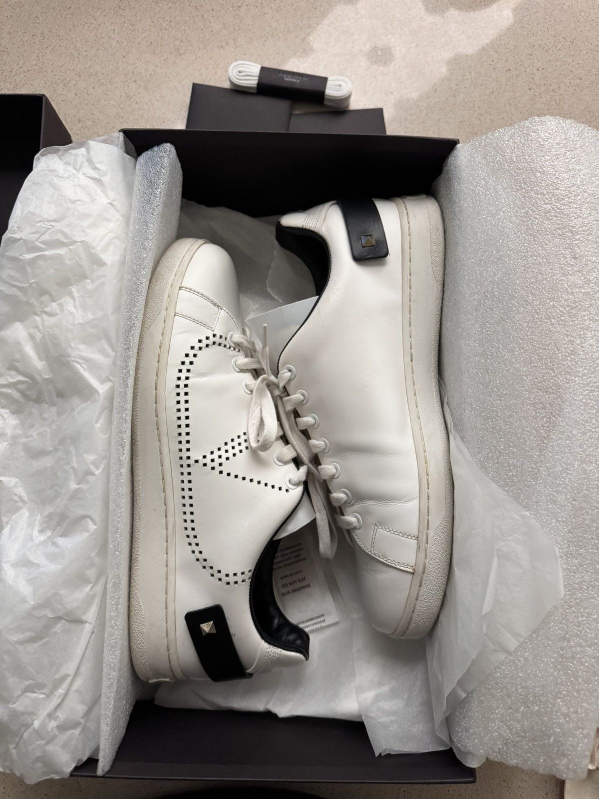 Valentino Backnet Perforated Leather Sneakers Size US 9 / EU 42 - 1 Thumbnail