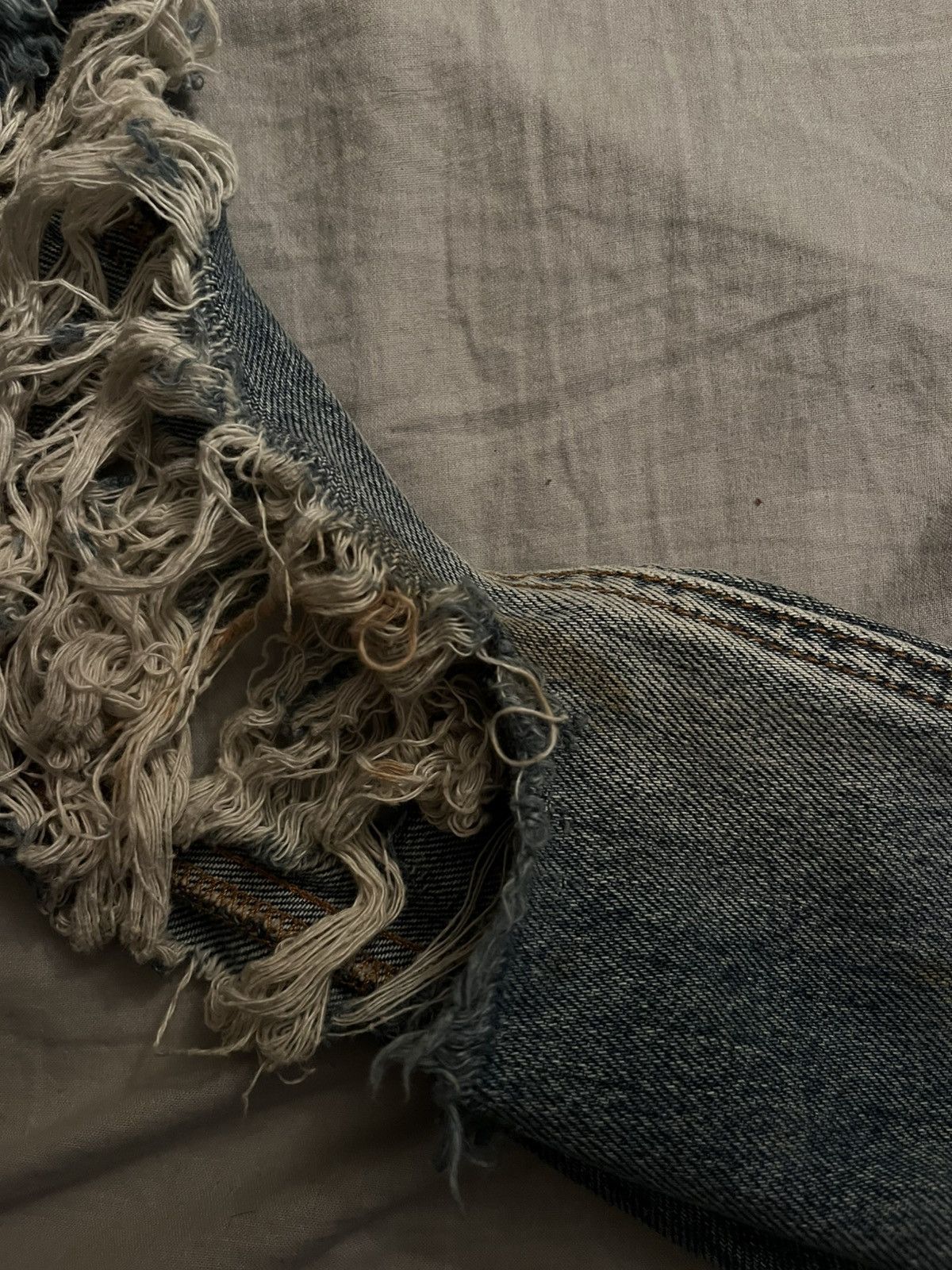 Balmain Balmain Destroyed Distressed Denim Jacket Size US M / EU 48-50 / 2 - 16 Thumbnail