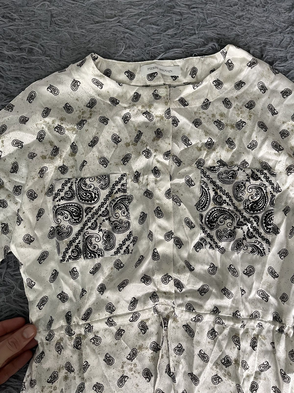 Balmain × Pierre Balmain Pierre Balmain 100% silk mini dress Size M / US 6-8 / IT 42-44 - 2 Thumbnail