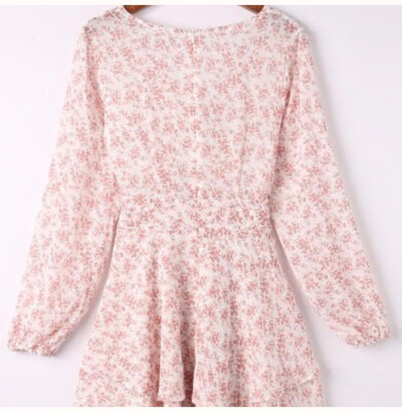 Designer Chic Floral Wrap Dress by Trendsi - Size L Size L / US 10 / IT 46 - 4 Thumbnail