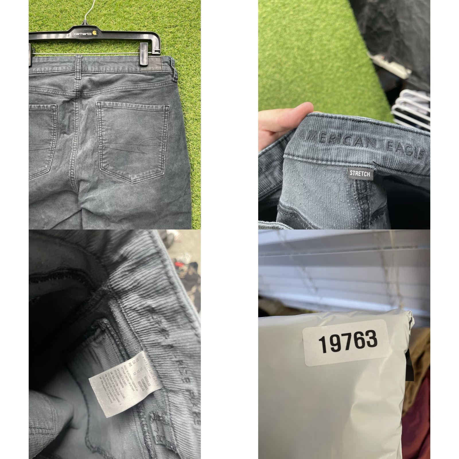 American Eagle Outfitters American Eagle Outfitters Pants Womens 12 Regular Gray Corduroy Wide Leg Button Fly Embroidered Logo 80s Hippie Retro Size 34" / US 12 / IT 48 - 8 Thumbnail