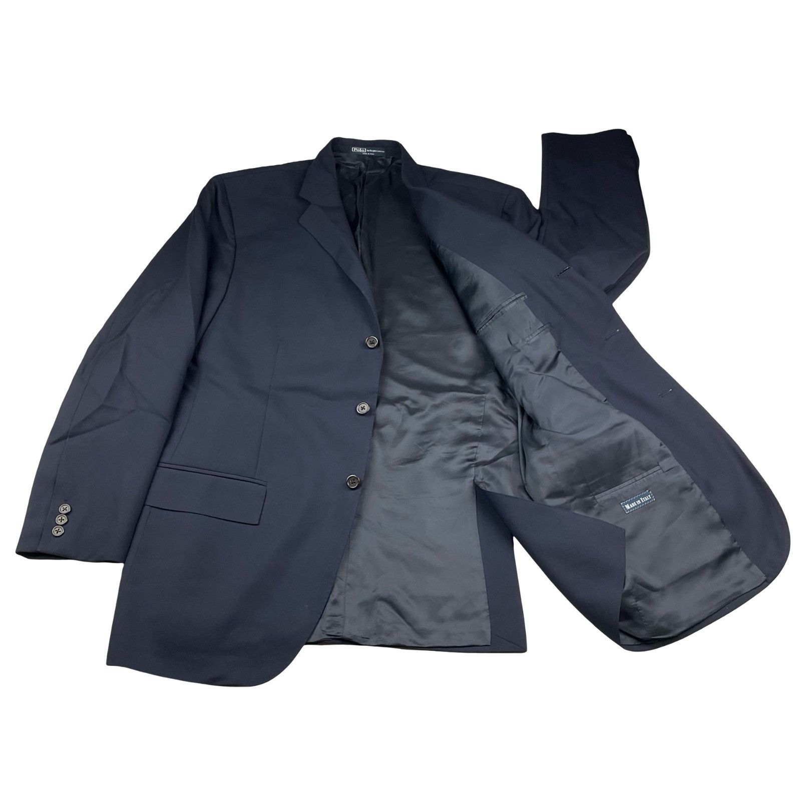 Polo Ralph Lauren Polo Ralph Lauren Men's 100% Wool 3-Button Blazer Navy Blue Size 44R - 3 Thumbnail