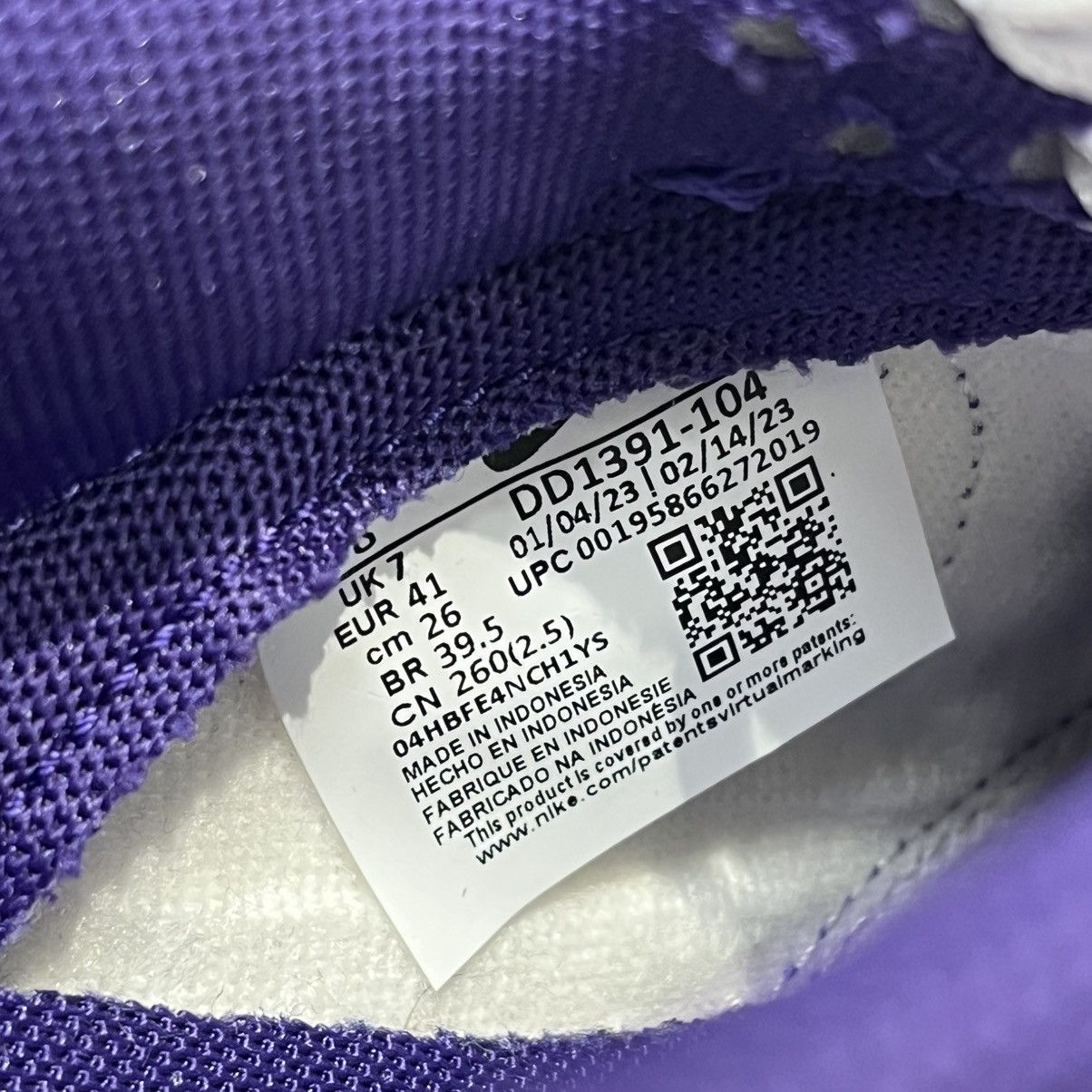 Nike Nike Dunk Low Championship Court Purple Size US 8 / EU 41 - 11 Thumbnail