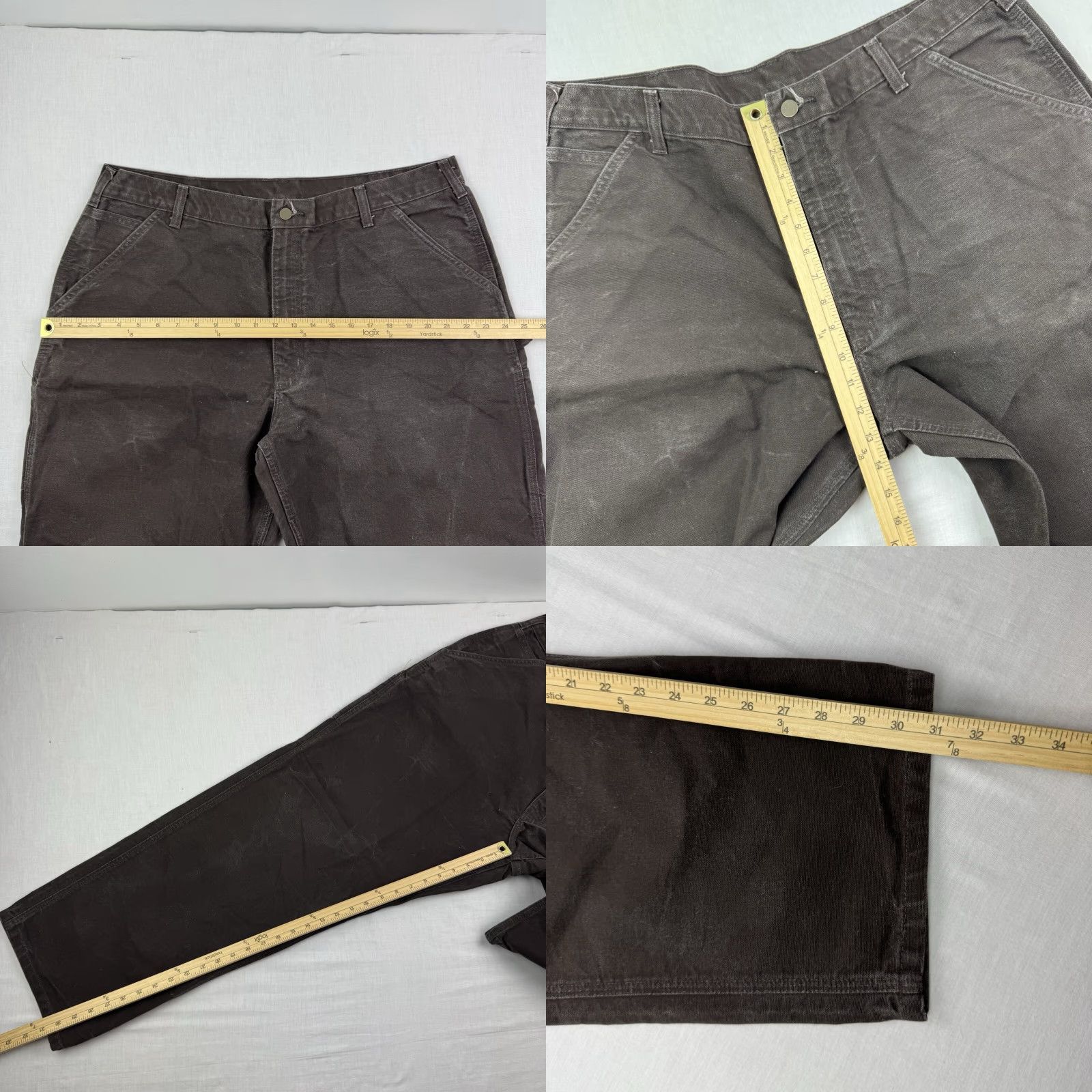 Carhartt VINTAGE Carhartt Carpenter Pants Men's Regular 40x32 Brown Casual Workwear 90s Grunge Size US 40 / EU 56 - 8 Thumbnail