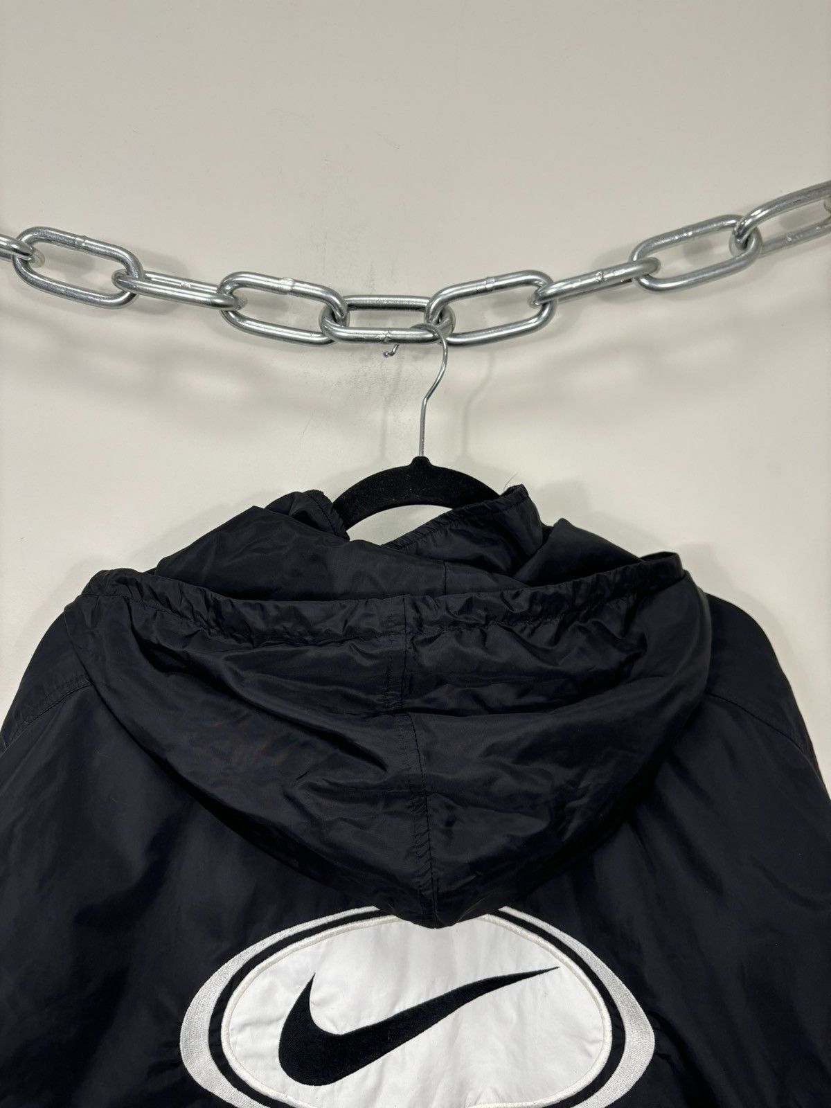 Nike Vintage Nike Y2K Big Logo 90s Swoosh Black Hooded Jacket Size US M / EU 48-50 / 2 - 17 Thumbnail