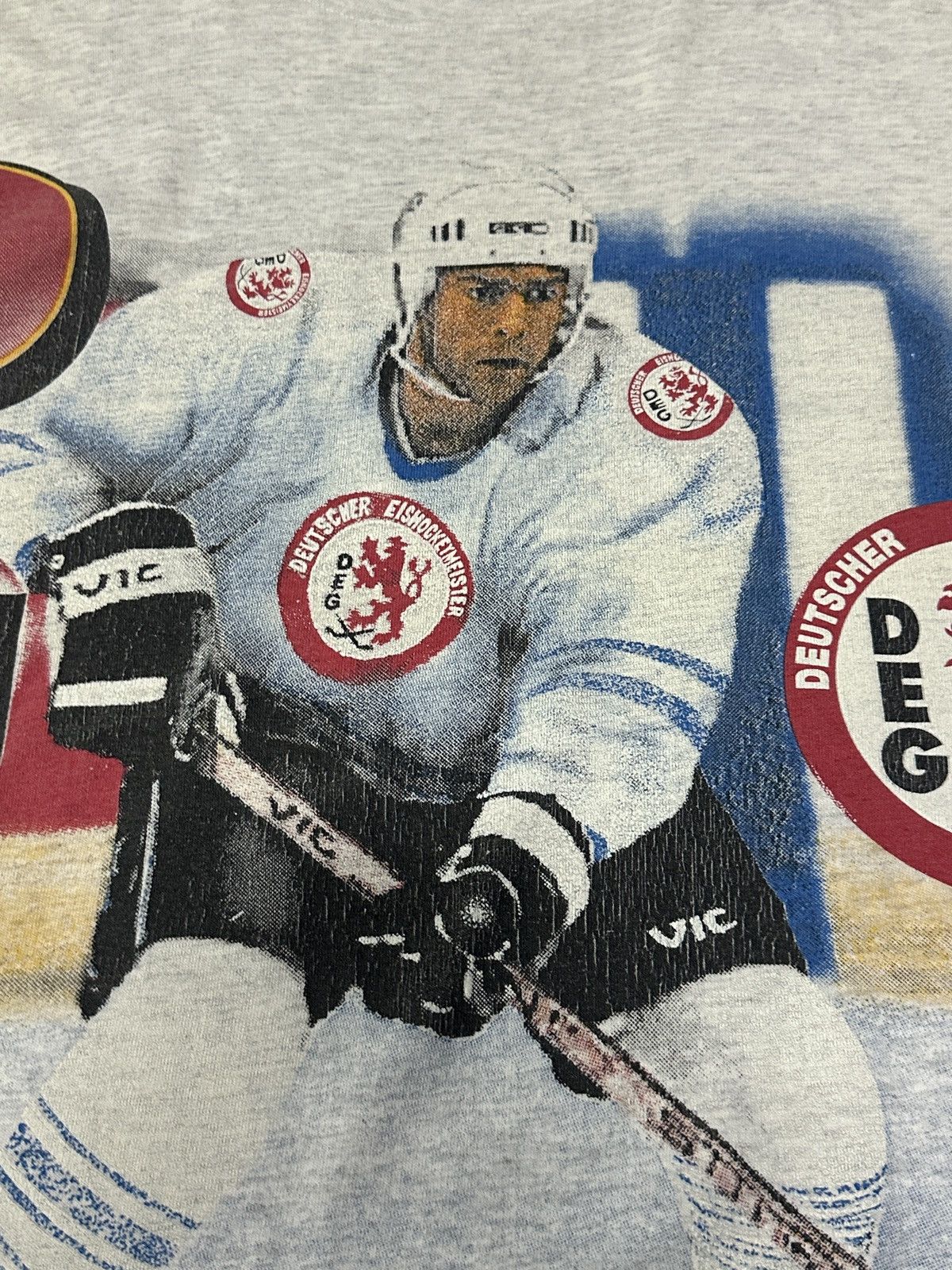 Vintage 90s Dusseldorf DEG Team Hockey Shirt XL Made in Canada Size US XL / EU 56 / 4 - 7 Thumbnail