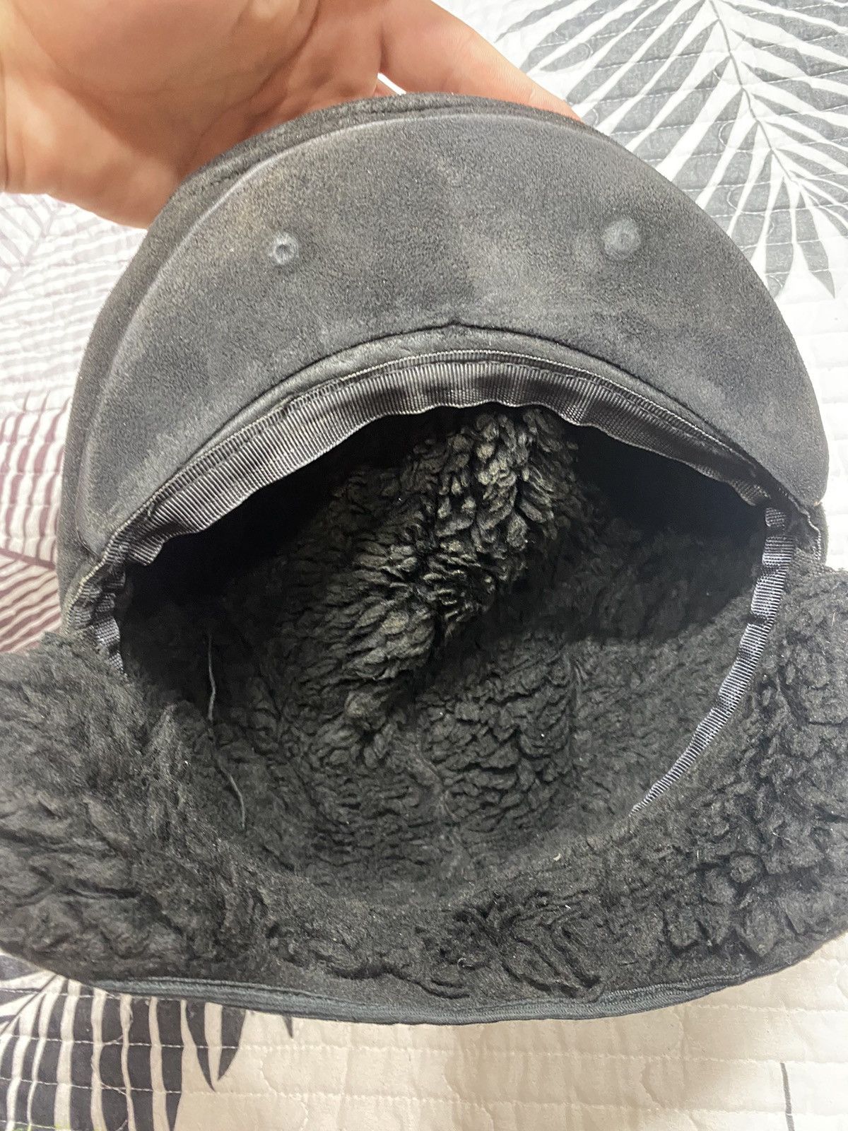 If Six Was Nine Black fur archive Suede Flat Newsboy Baker Boy Cabbie Cap Size ONE SIZE - 18 Thumbnail