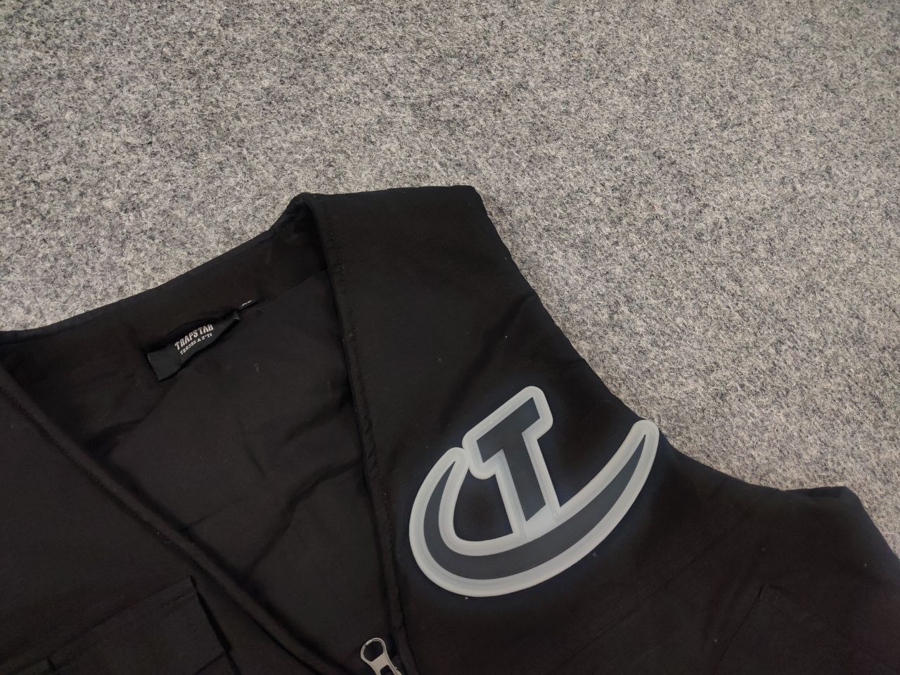 Trapstar London Trapstar London Hyperdrive Pocket Black Logo Zip Vest Jacket Size US XS / EU 42 / 0 - 6 Thumbnail