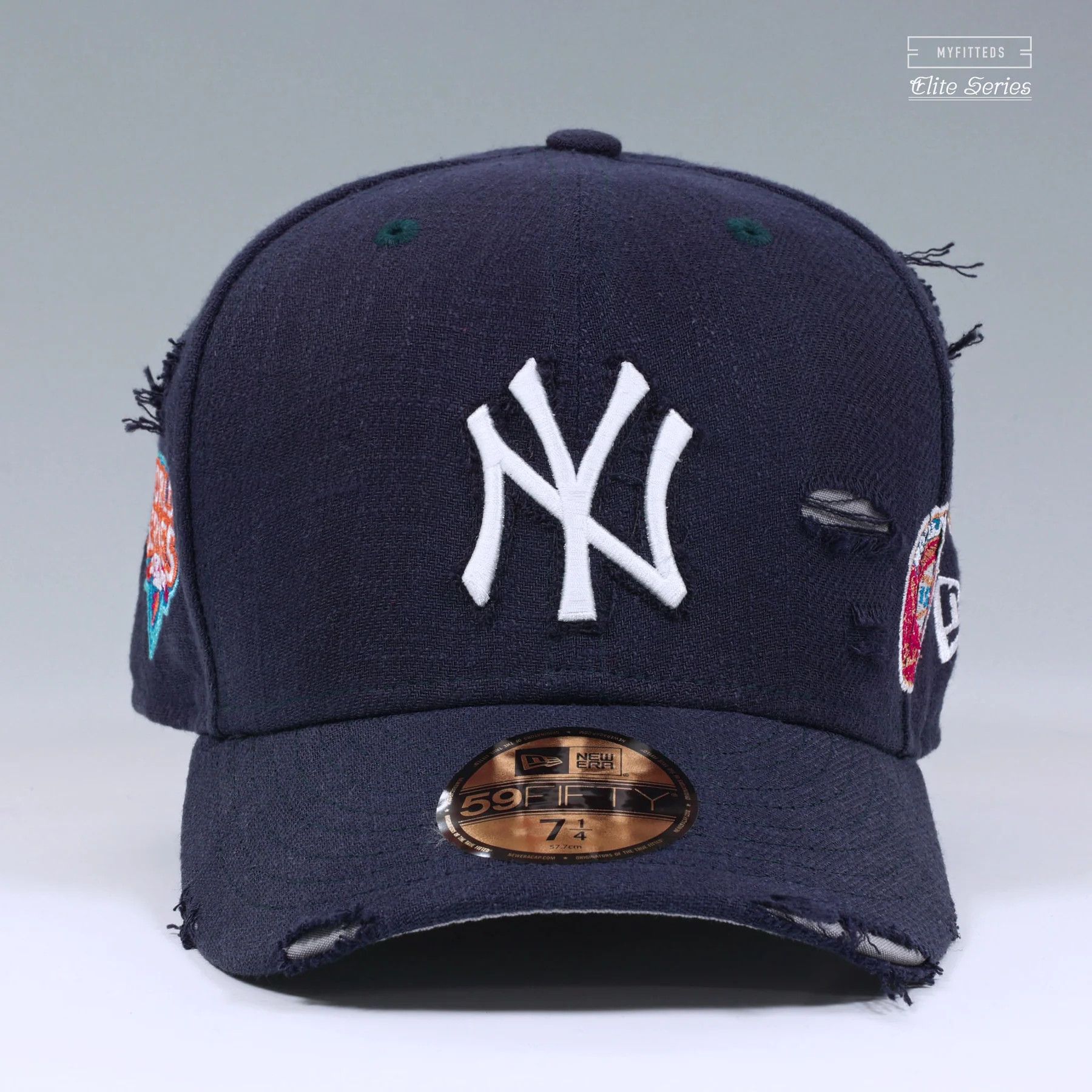 MLB × New Era × Supreme SIZE 7 NEW YORK YANKEES DISTRESSED LINEN NEW ERA FITTED CAP Size ONE SIZE - 2 Thumbnail