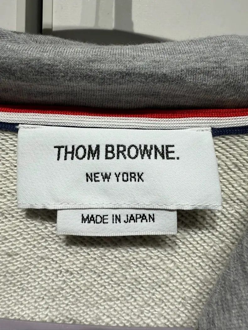 Thom Browne Thom Browne Grey Zip-Up Hoodie Size US L / EU 52-54 / 3 - 4 Thumbnail