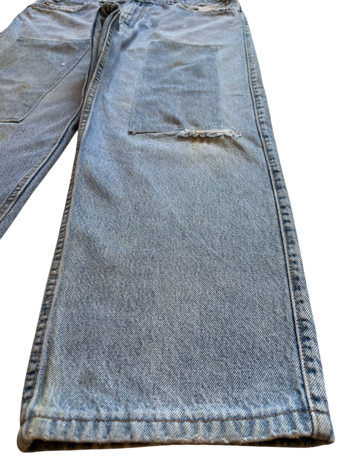 Levi's Vintage 90s Levis 540 Orange Tab Mud Wash Patched Baggy Jean Size US 35 - 7 Thumbnail