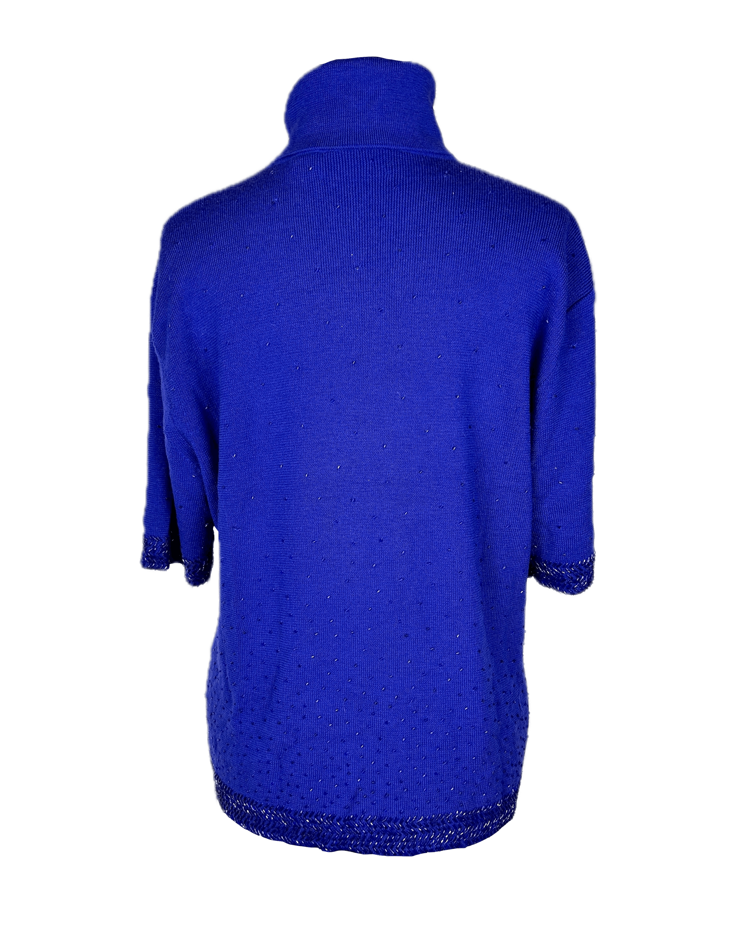 Vintage Dana Buchman Merino Wool Beaded Sweater Size XL / US 12-14 / IT 48-50 - 3 Thumbnail