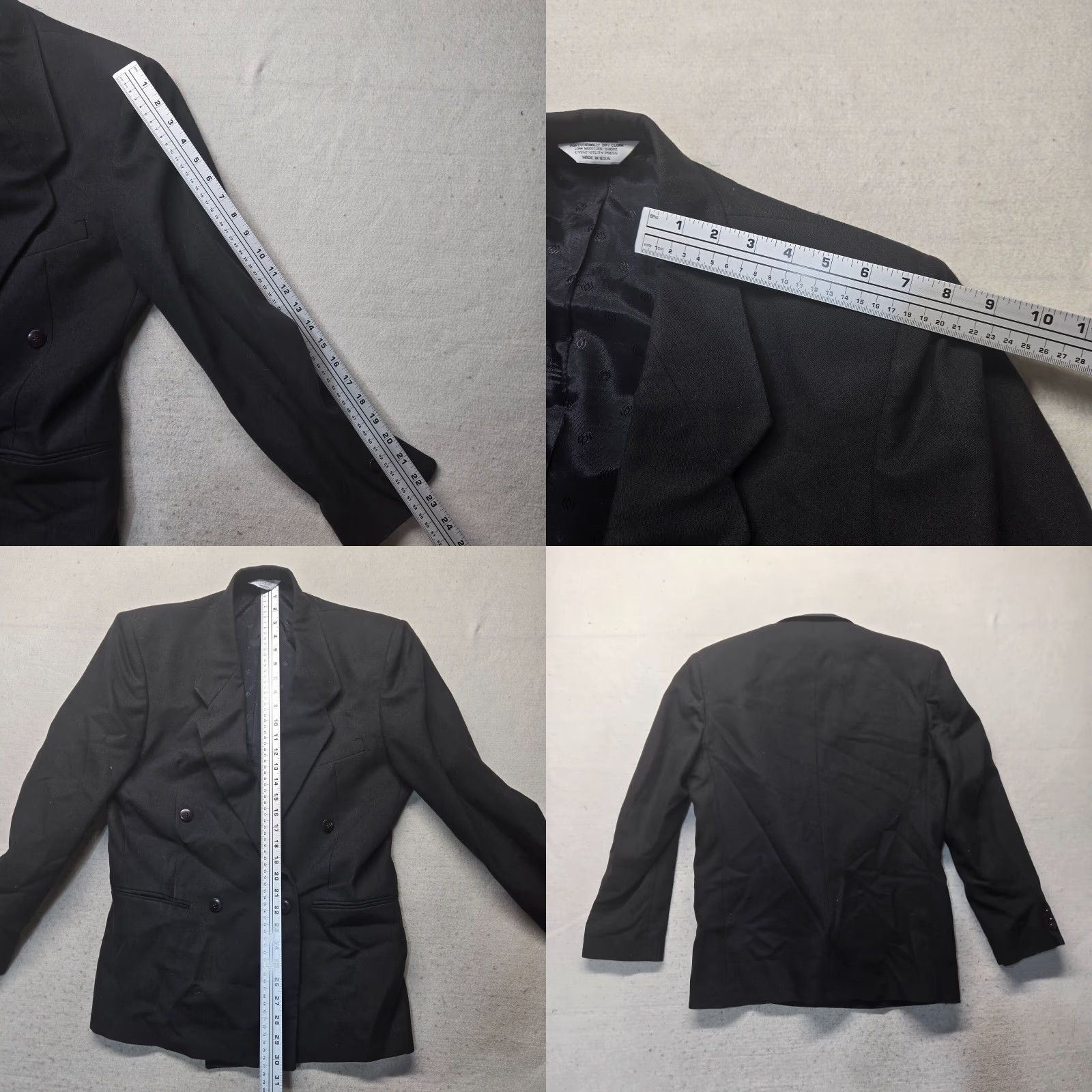 Vintage VINTAGE Cellini Men’s Blazer Jacket Coat - Black, Size 40R, Single-Breasted, Formal Business Suit Size 40R - 8 Thumbnail