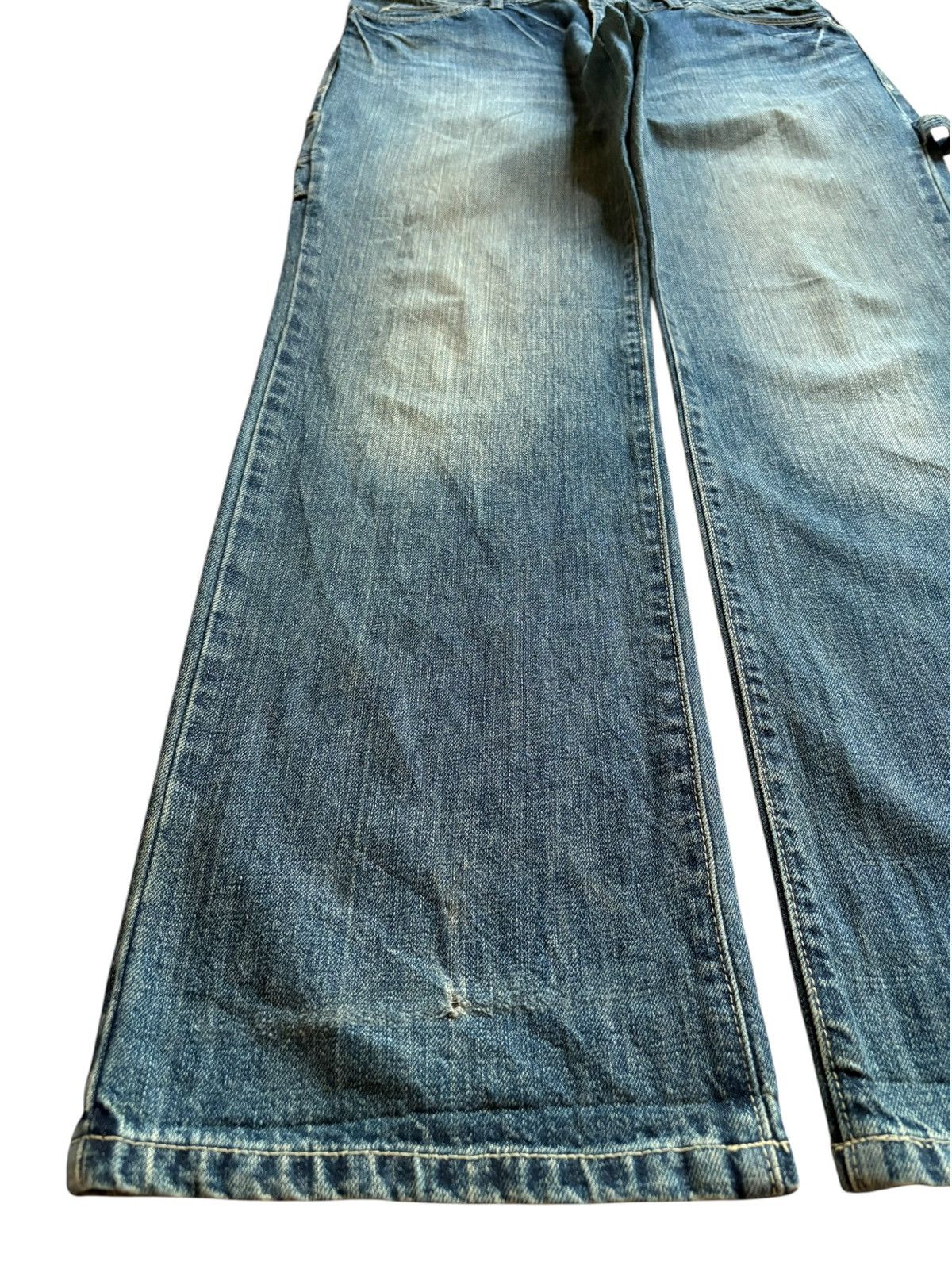 Japanese Brand Vintage Japanese Brand Mud Wash Loose Baggy Carpenter Jeans Size US 35 - 6 Thumbnail