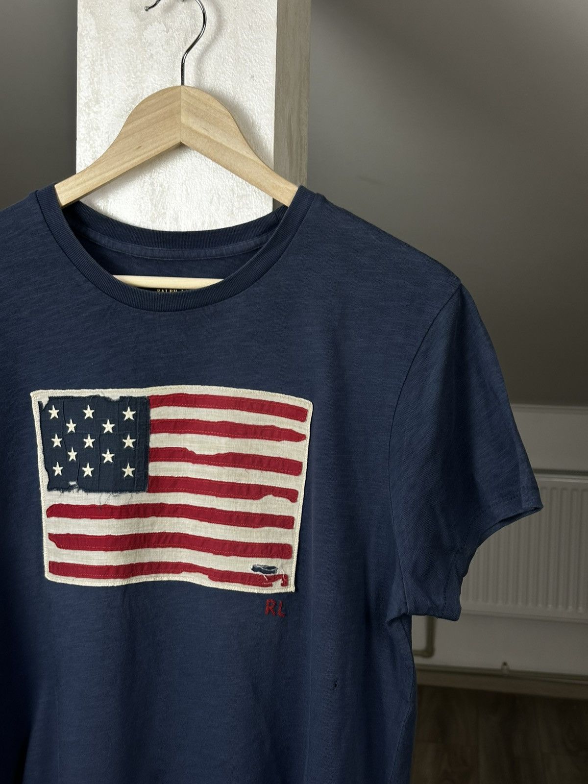 Other VINTAGE Y2K POLO RALPH LAUREN USA FLAG TEE Size US XL / EU 56 / 4 - 3 Thumbnail
