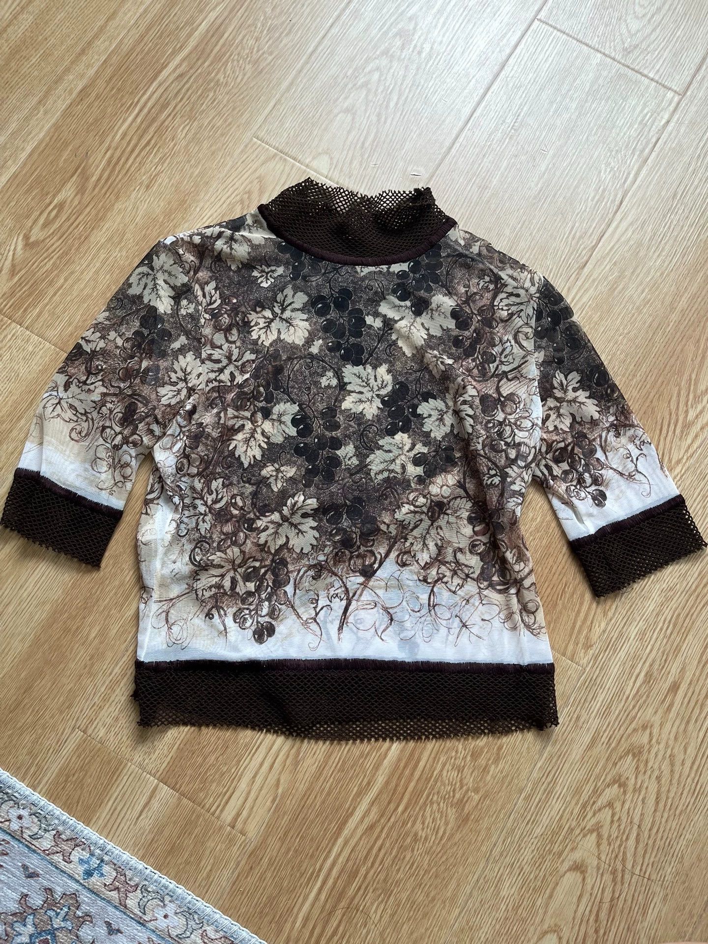 Jean Paul Gaultier Jean Paul Gaultier Grape printed gauze top Size US M / EU 48-50 / 2 - 1 Thumbnail