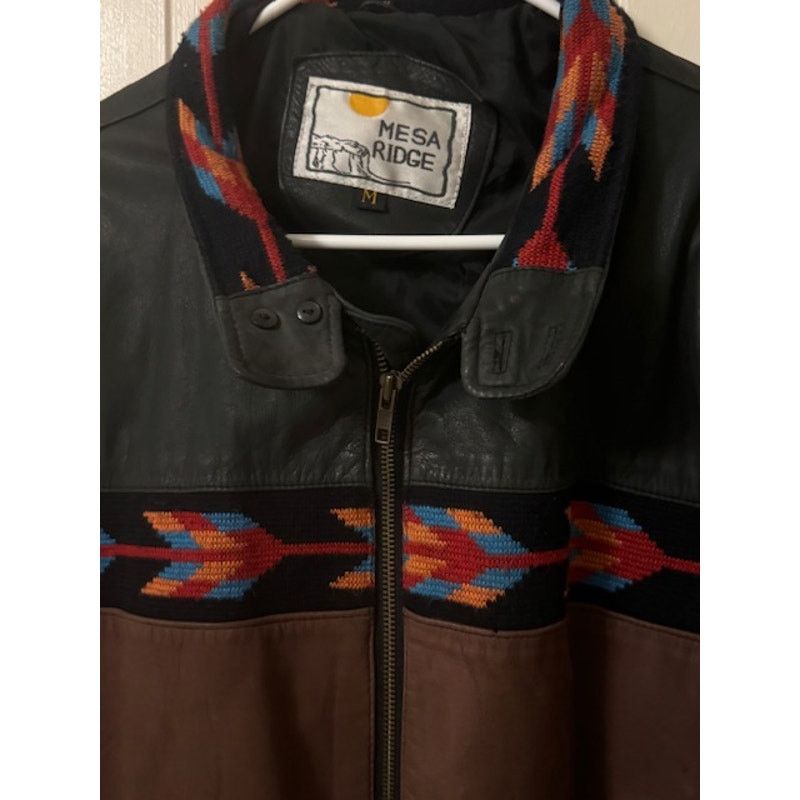 Vintage Vintage Mesa Ridge Southwestern Embroidered Leather Jacket M Size US M / EU 48-50 / 2 - 4 Thumbnail
