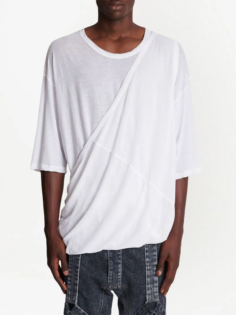 Balmain o1y0426 Crewneck T-Shirt in White Size US XS / EU 42 / 0 - 3 Thumbnail