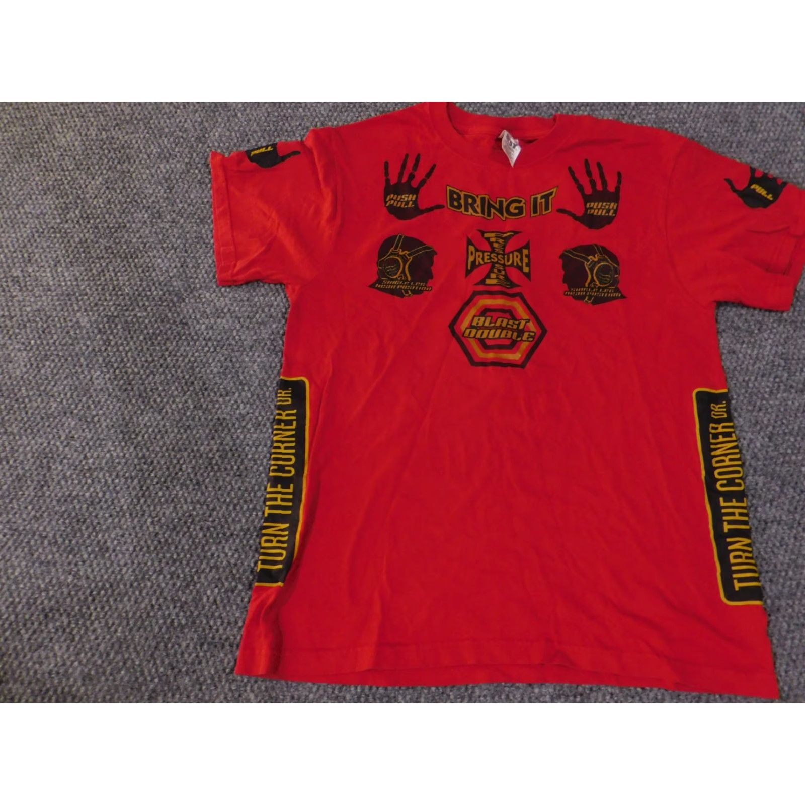 Fruit Of The Loom Wrestling Shirt Mens M Red Cotton Graphic Spartans Bring It 90s University Logo Fruit of the Loom Shirt Mens Size US M / EU 48-50 / 2 - 4 Thumbnail