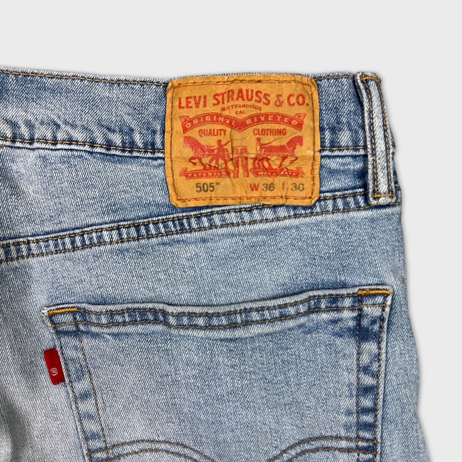 Levi's × Vintage Levi's 505 Jeans 36x30 Original Straight Leg Denim Pants Size US 36 / EU 52 - 7 Thumbnail