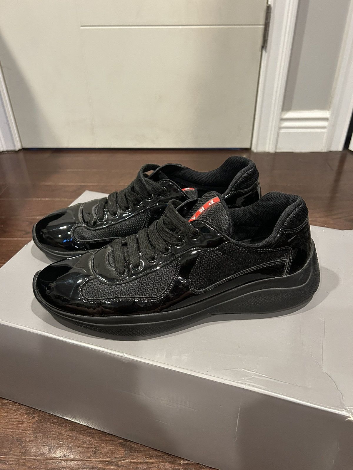 image of Prada Cups Shoes in Black, Men's (Size 9.5)