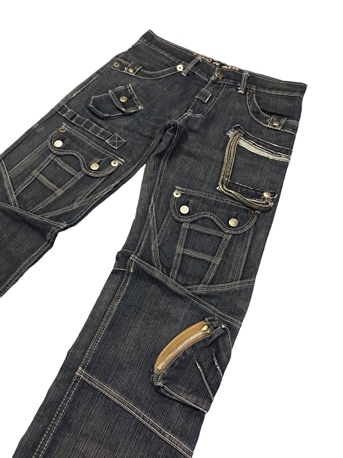 Japanese Brand 🔥🔥Jeans De Art Multipocket Denim Jeans Very Rare Size US 33 - 3 Thumbnail